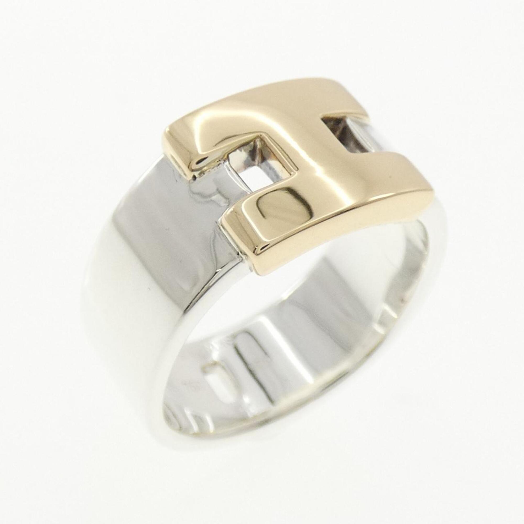 Hermes Yellow Gold (18K) Silver 925 Band Ring (Pre-Owned)