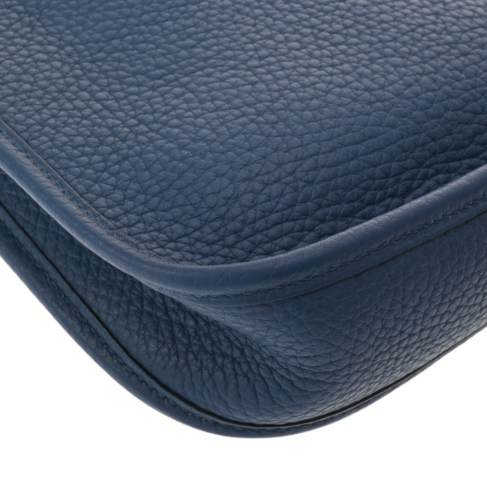 Hermes Blue Agate Taurillon Clemence Leather Shoulder Bag (Pre-Owned)