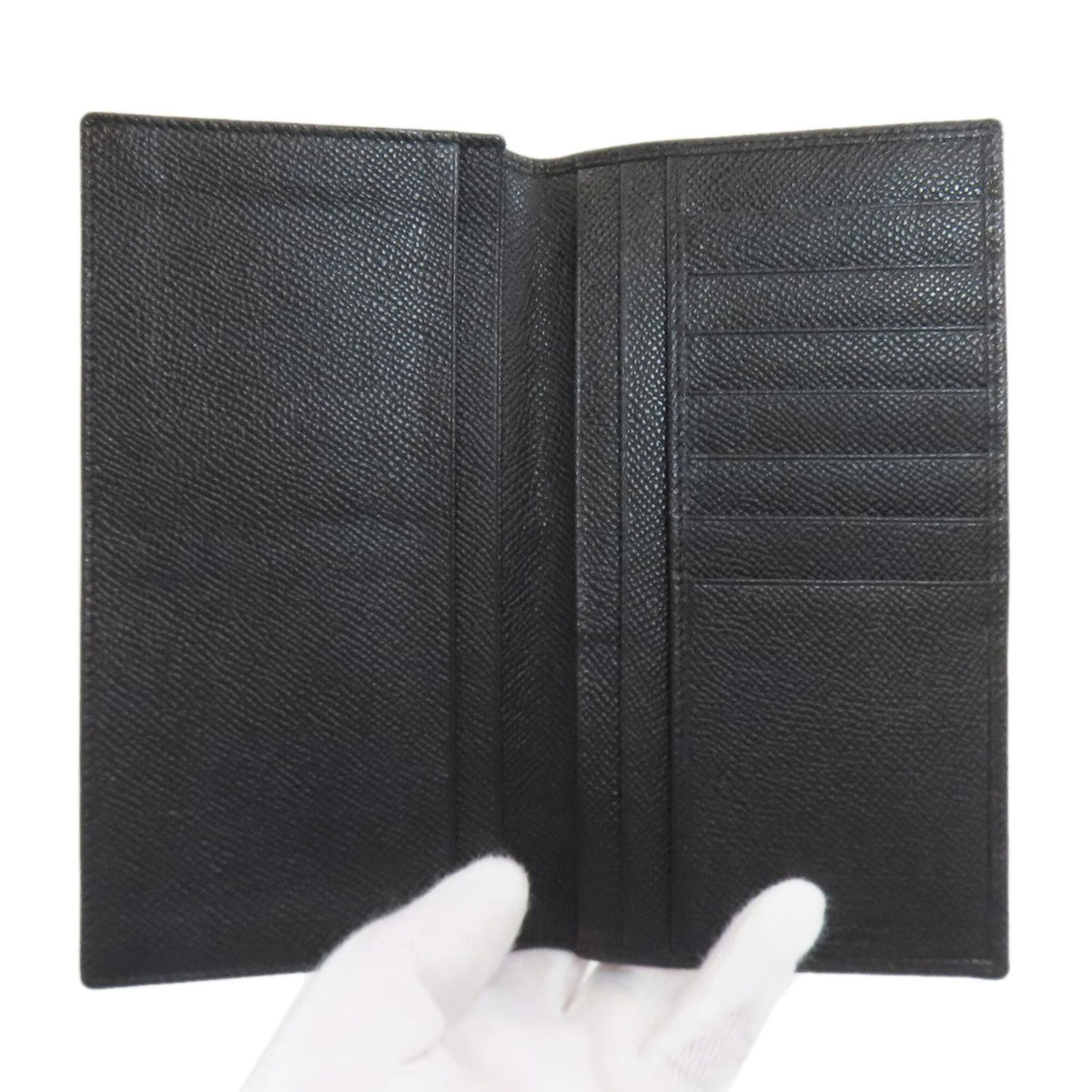 Bvlgari Black Leather Long Wallet (Bi-Fold) (Pre-Owned)