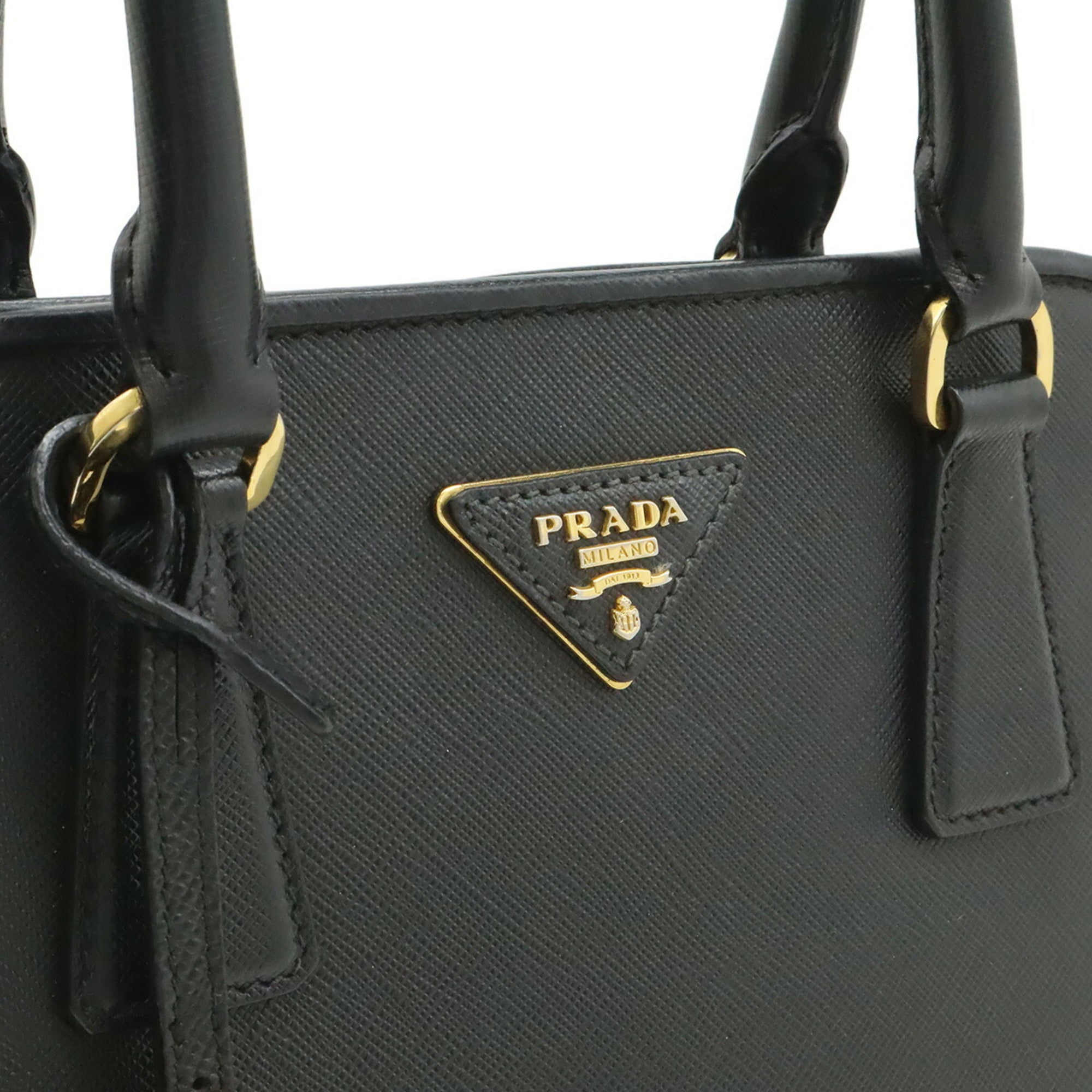 Prada Black Nero Leather Handbag Shoulder Bag (Pre-Owned)