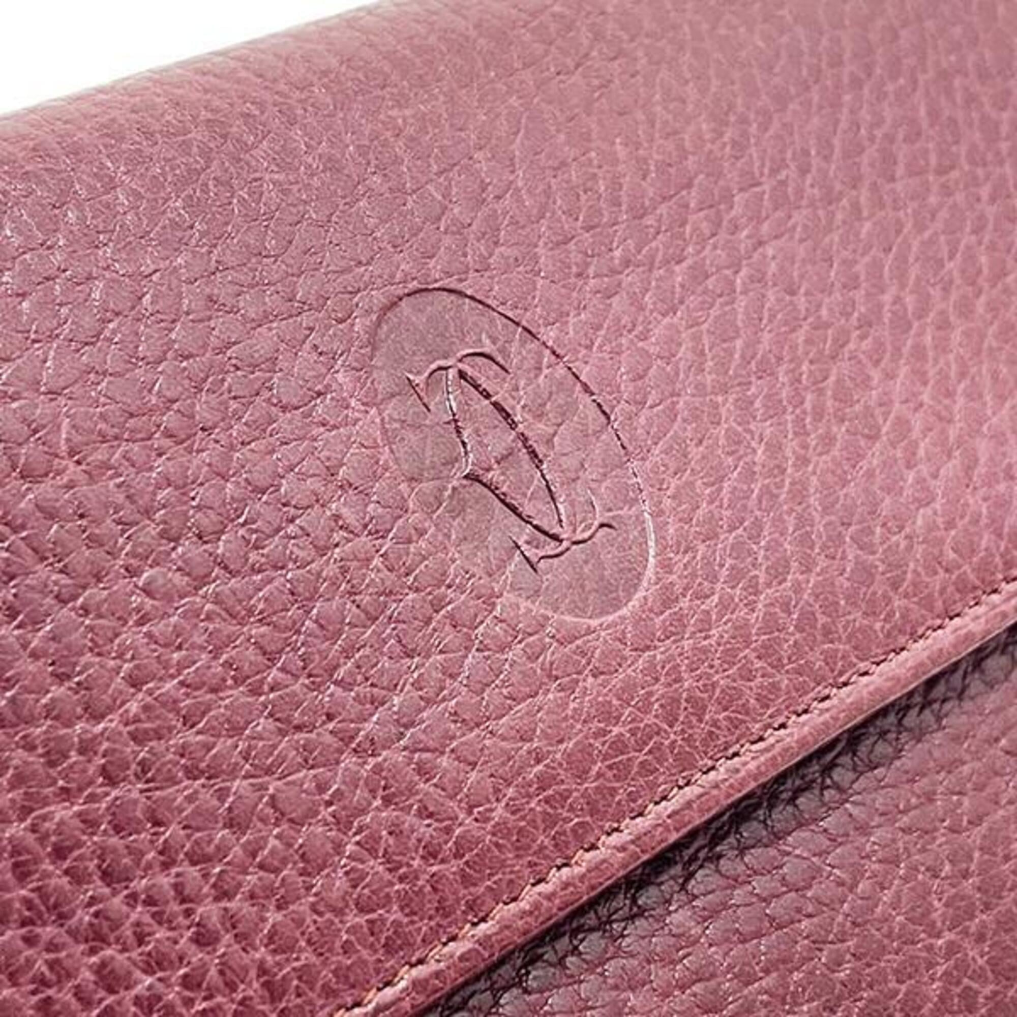 Cartier Must Bordeaux Leather Wallet (Tri-Fold) (Pre-Owned)