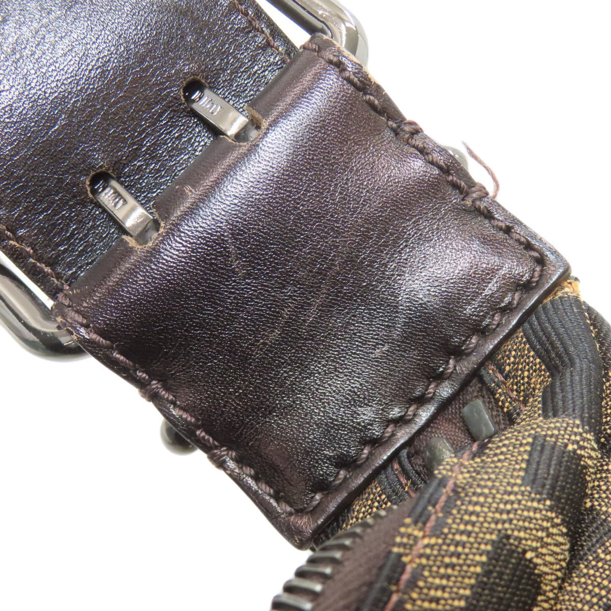 Fendi Brown Zucca Canvas Shoulder Bag (Pre-Owned)