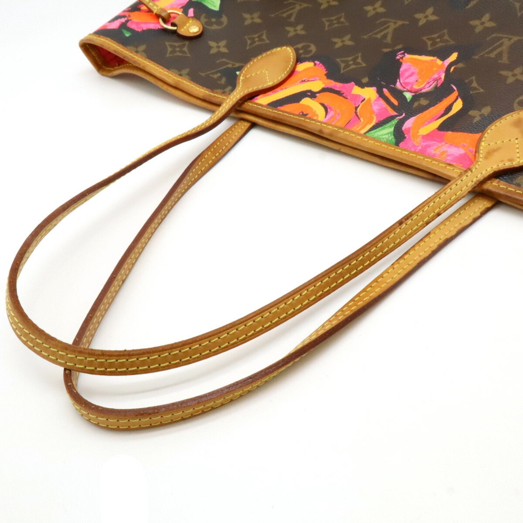 Louis Vuitton Brown Green Monogram Orange Pink Monogram Rose Shoulder Bag Tote Bag (Pre-Owned)
