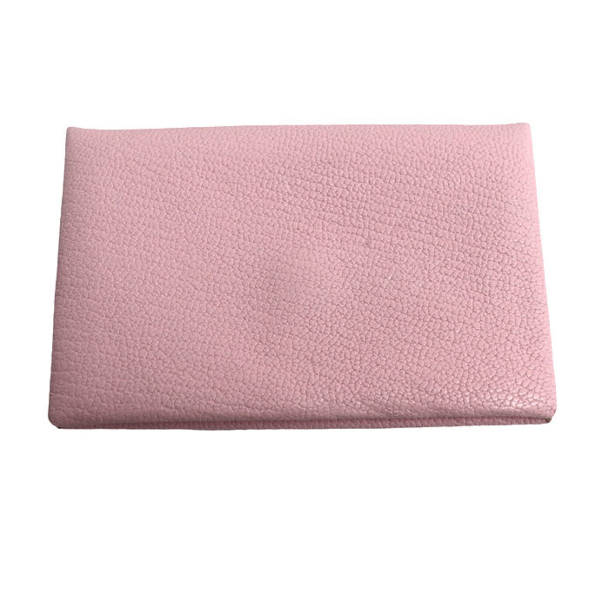 Hermes Pink Chevre Leather Coin Purse/Coin Case (Pre-Owned)