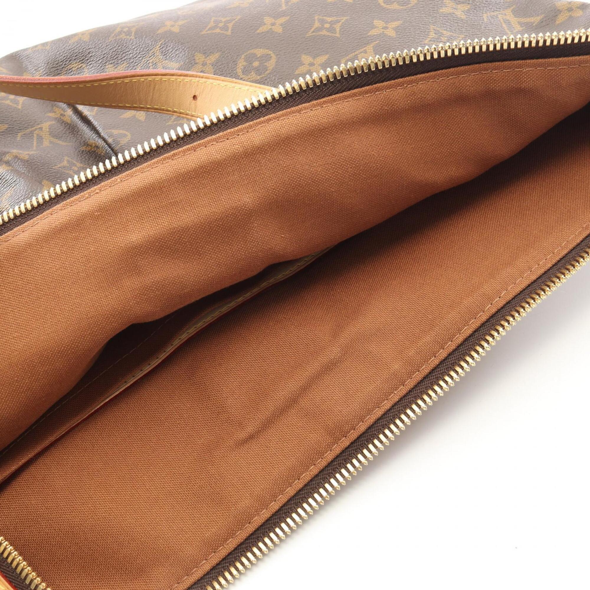 Louis Vuitton Monogram Brown Coated Canvas Leather Handbag Shoulder Bag (Pre-Owned)
