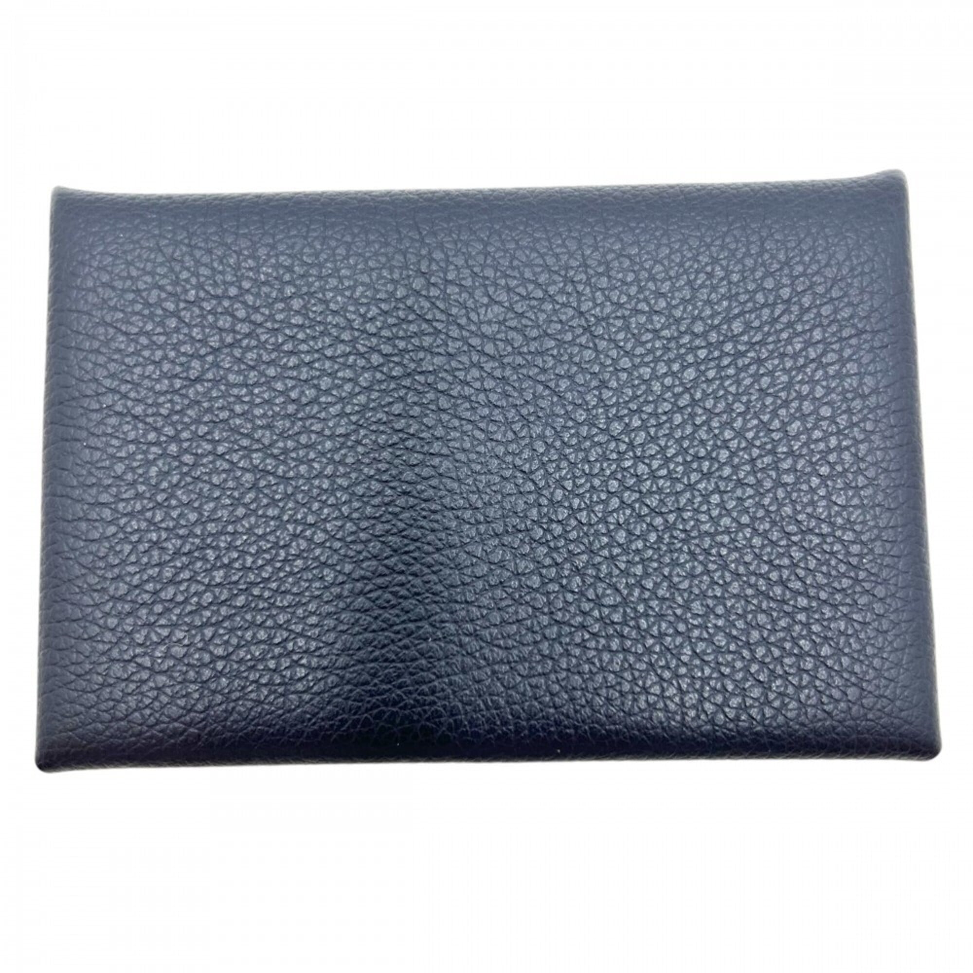 Hermes Navy Epsom Leather Coin Purse/Coin Case (Pre-Owned)