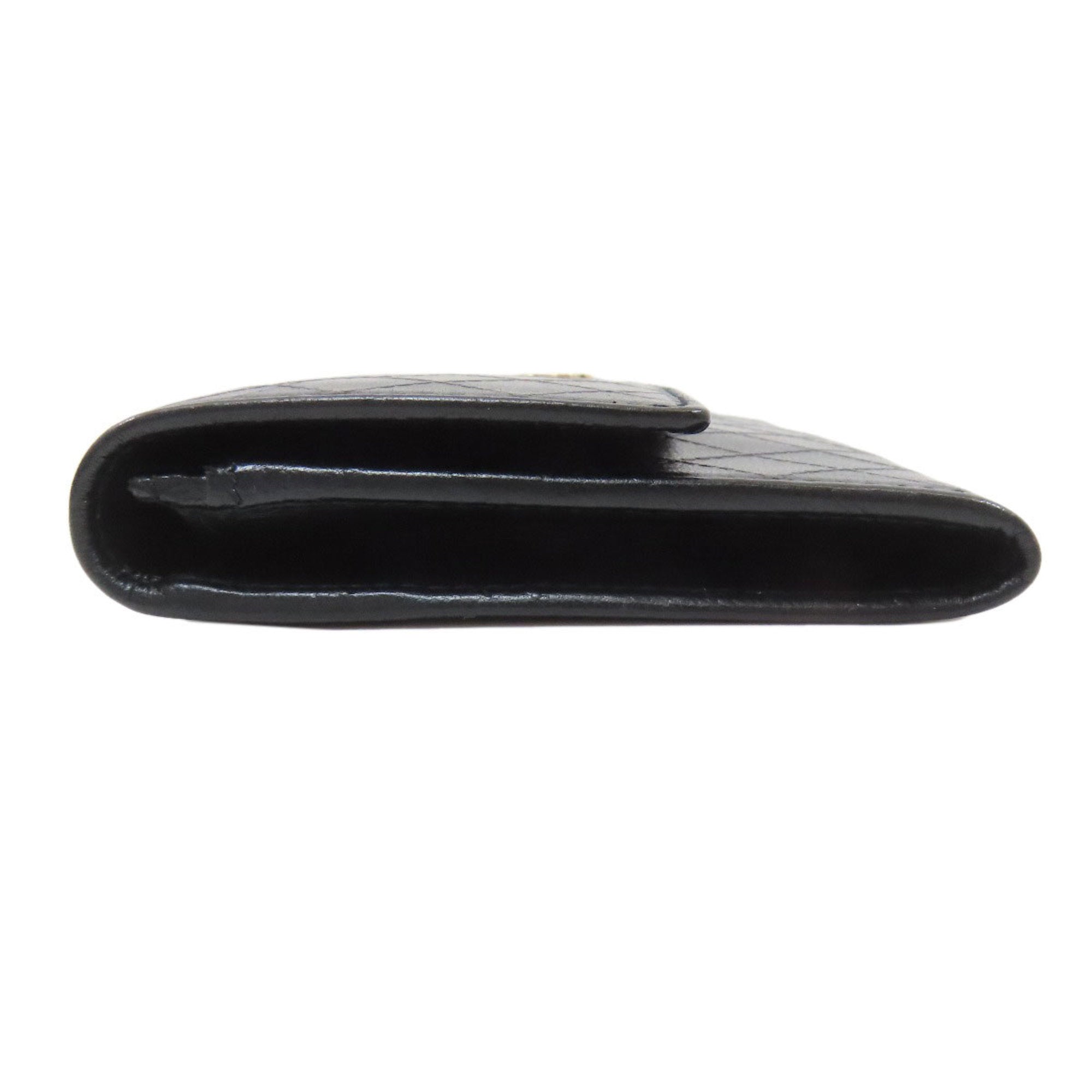 Chanel Black Leather Coin Purse/Coin Case (Pre-Owned)