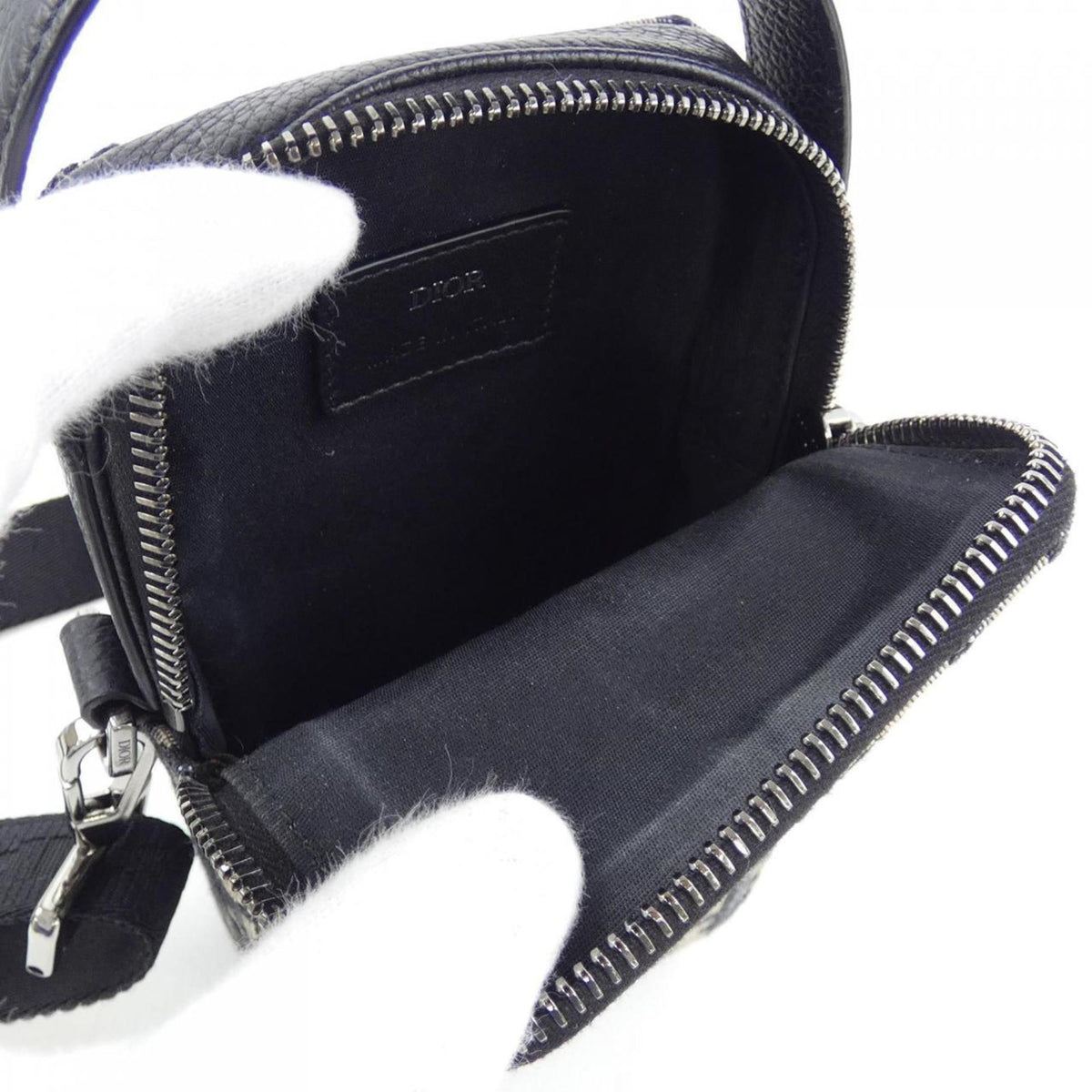 Christian Dior Beige Black Navy Handbag Pouch (Pre-Owned)