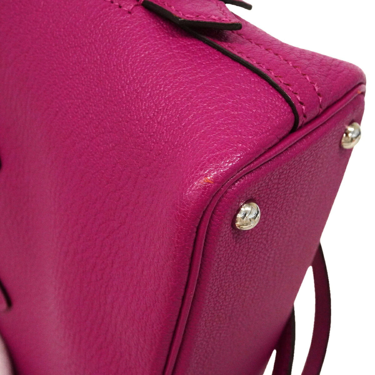 Hermes Rose Purple Chevre Myzore Leather Handbag (Pre-Owned)