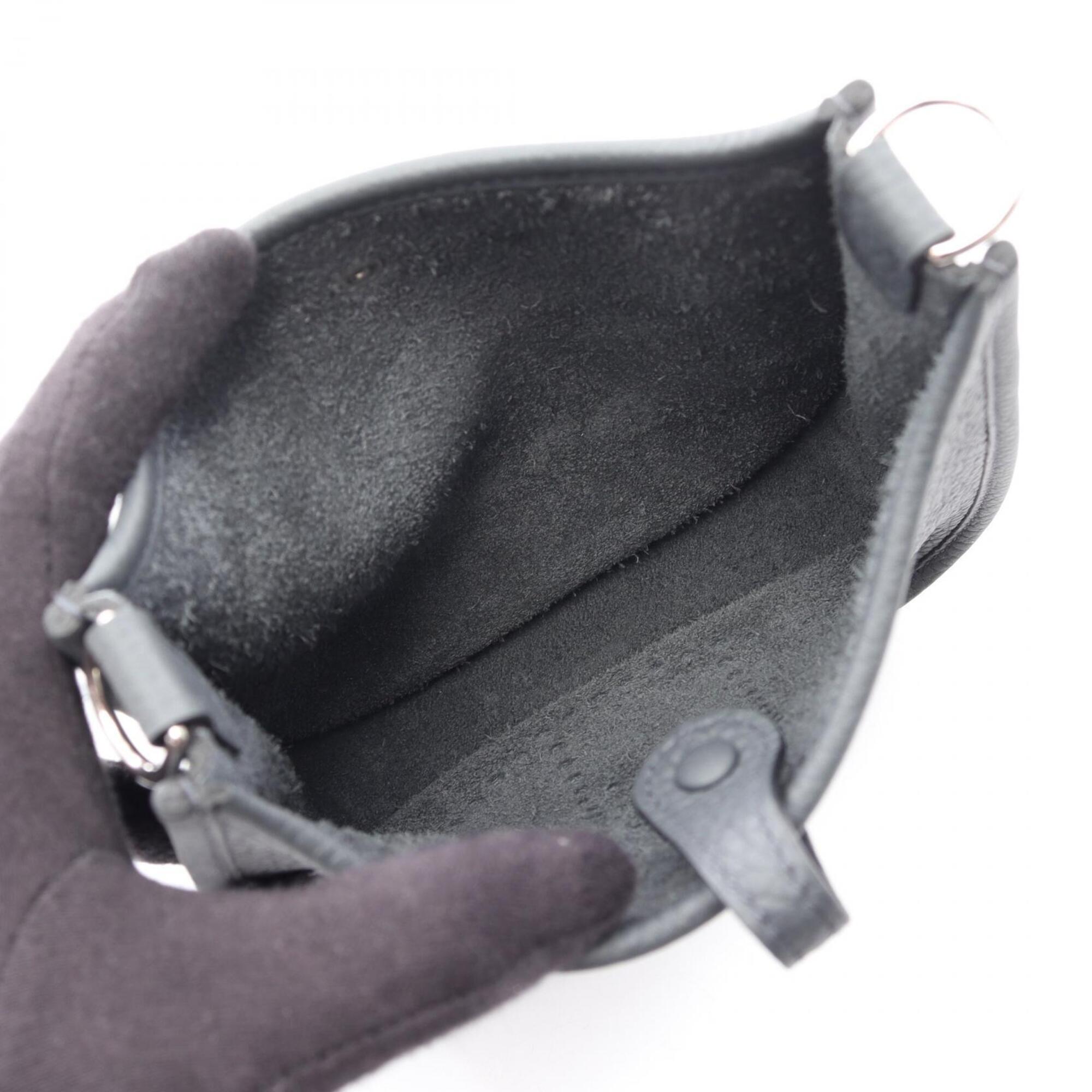 Hermes Gray Taurillon Clemence Leather Shoulder Bag (Pre-Owned)