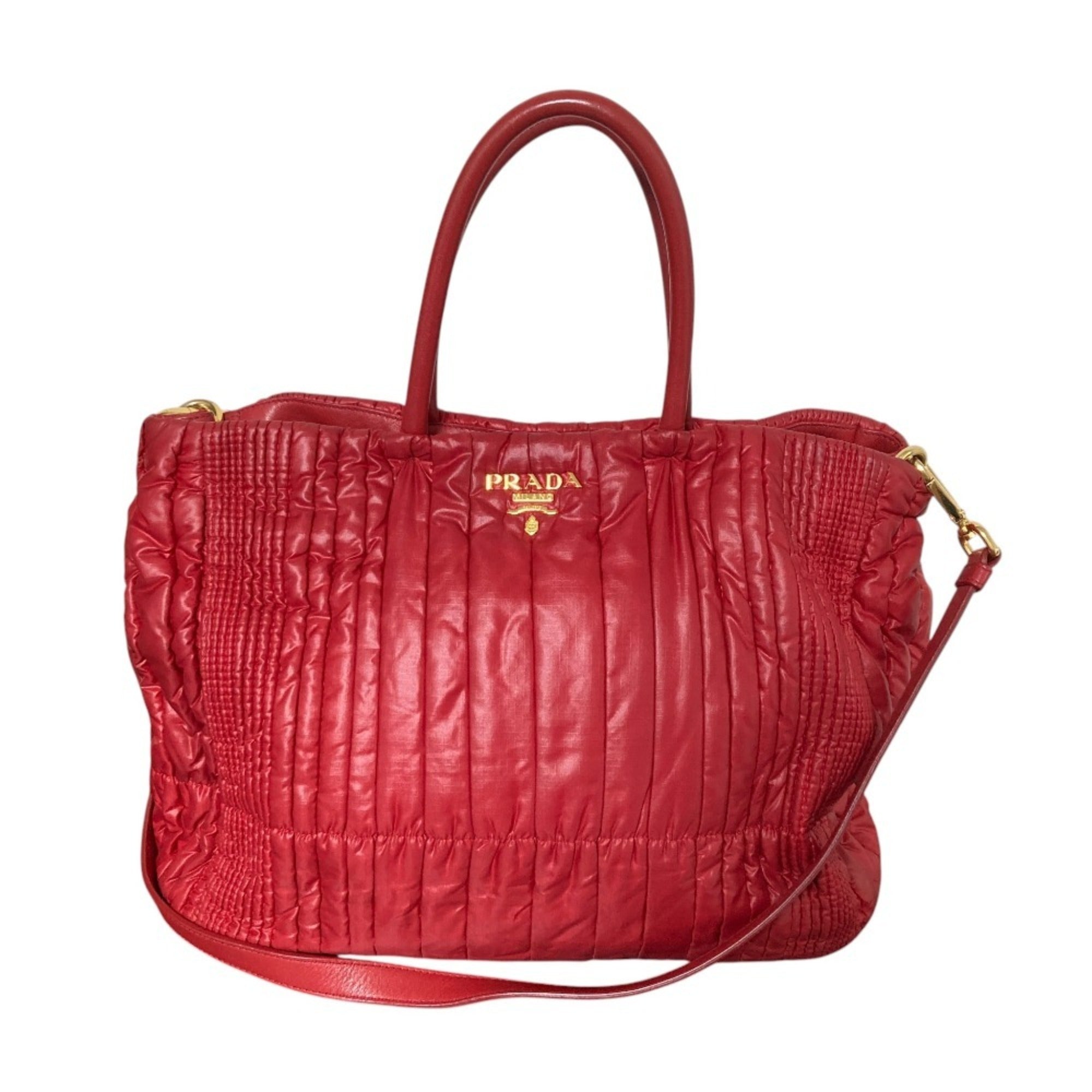 Prada Red Color Handbag Shoulder Bag (Pre-Owned)