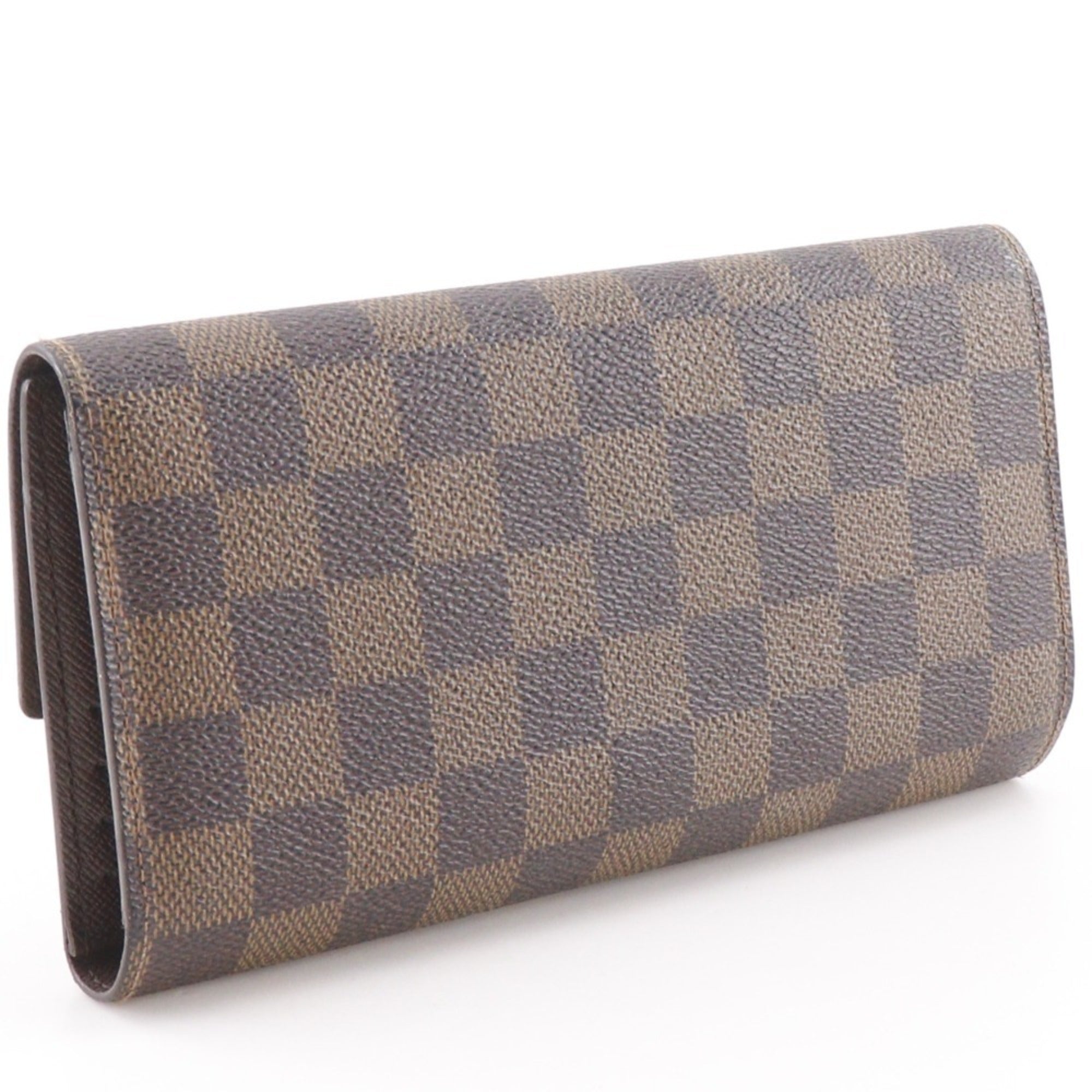 Louis Vuitton Brown Damier Canvas Long Wallet (Bi-Fold) (Pre-Owned)