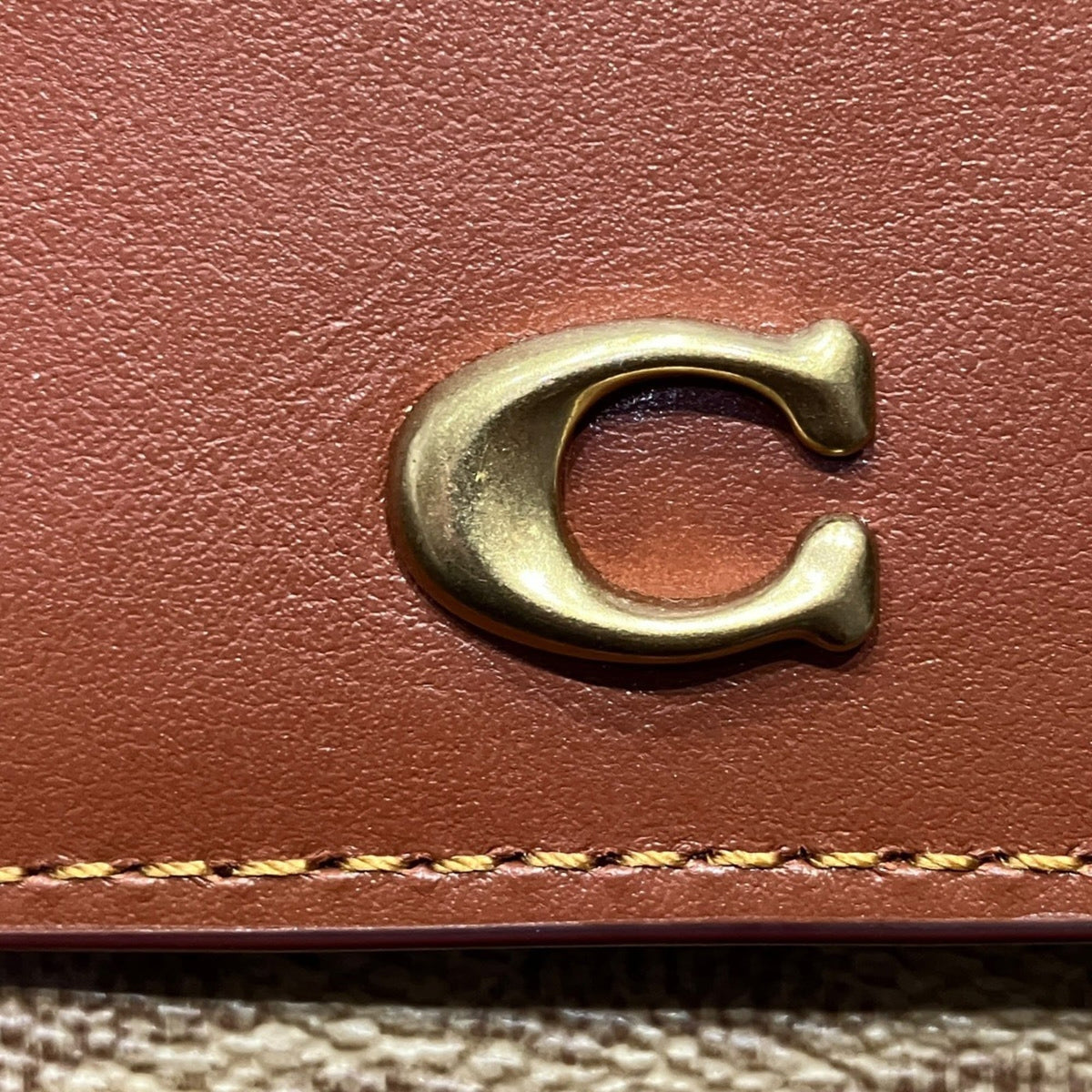 Coach Brown Pvc Leather Wallet (Tri-Fold) (Pre-Owned)