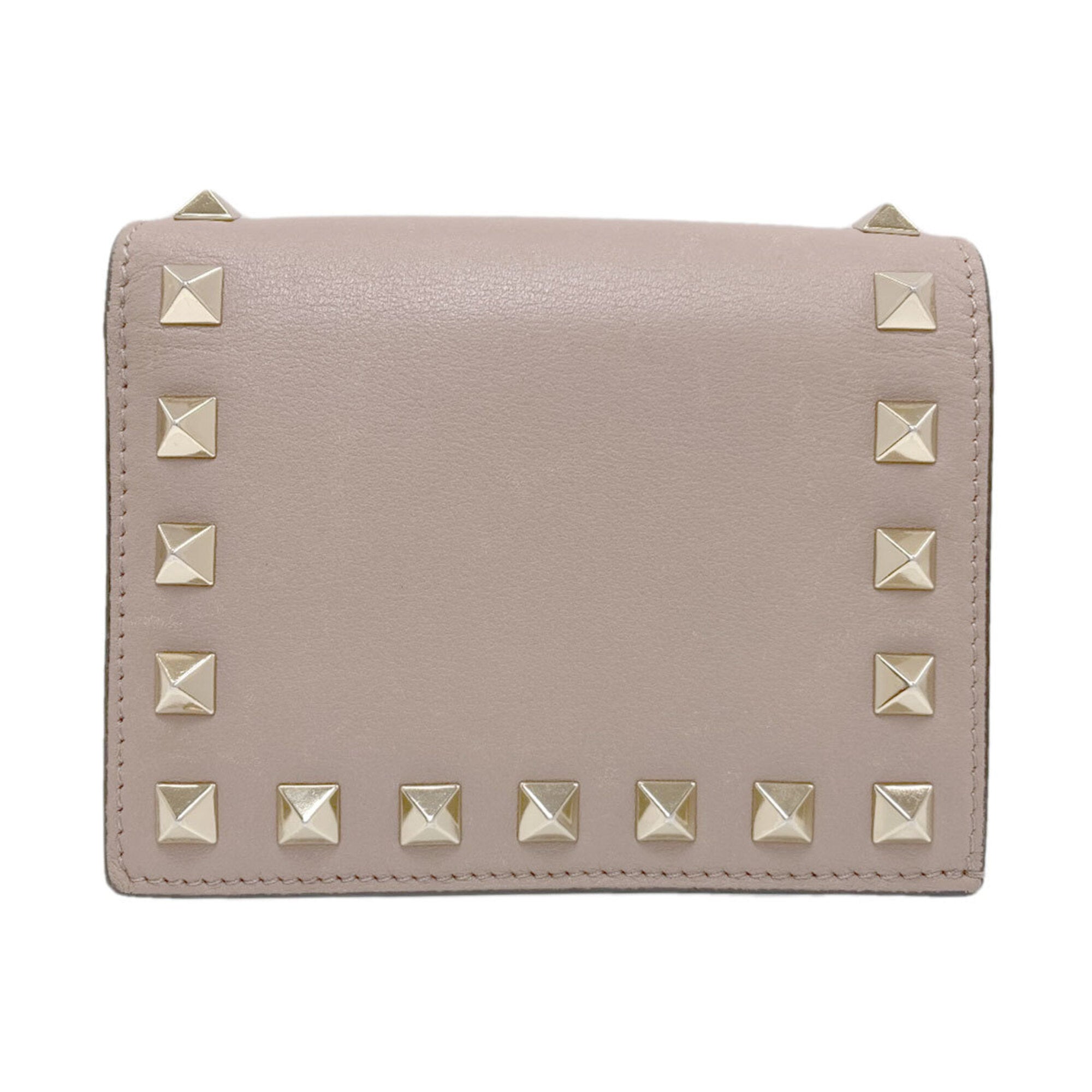 Valentino Beige Leather Wallet (Bi-Fold) (Pre-Owned)