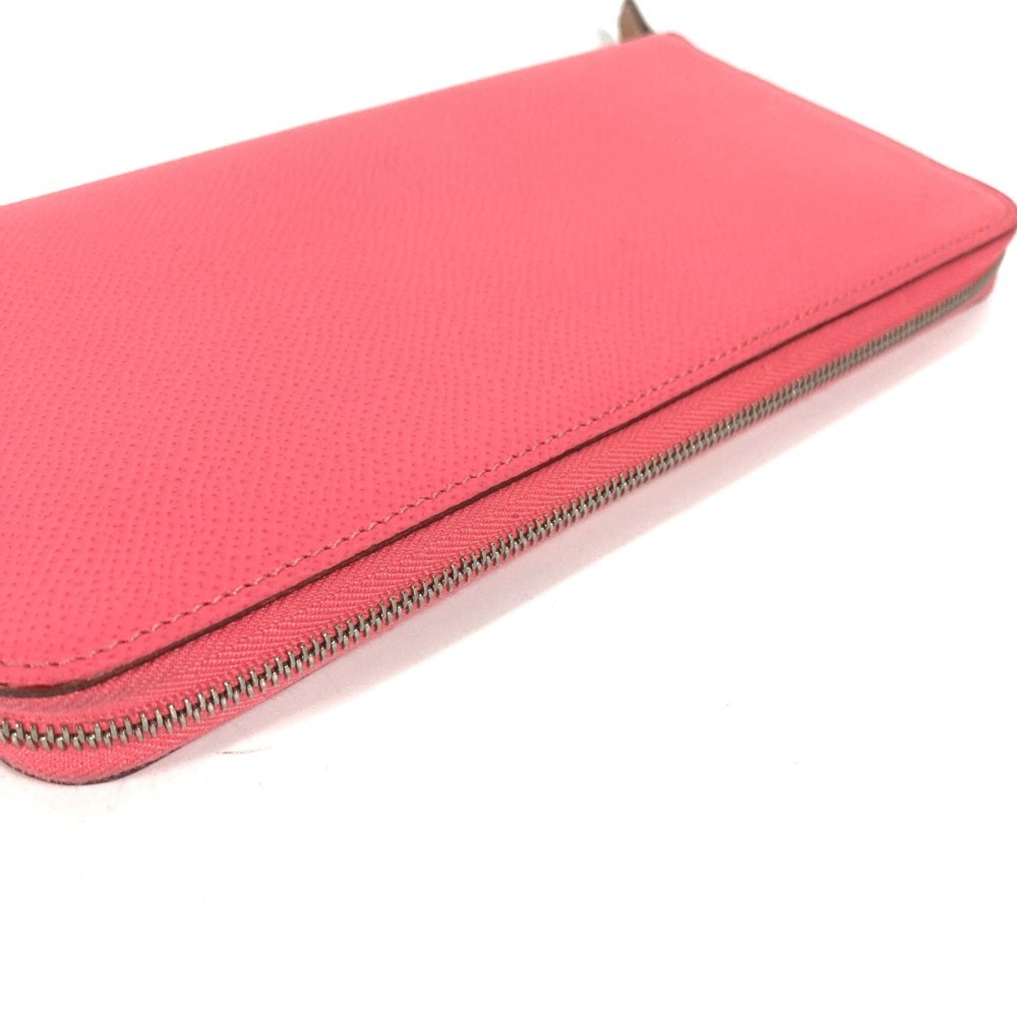 Hermes Silk'in Pink Epsom Leather Long Wallet (Bi-Fold) (Pre-Owned)