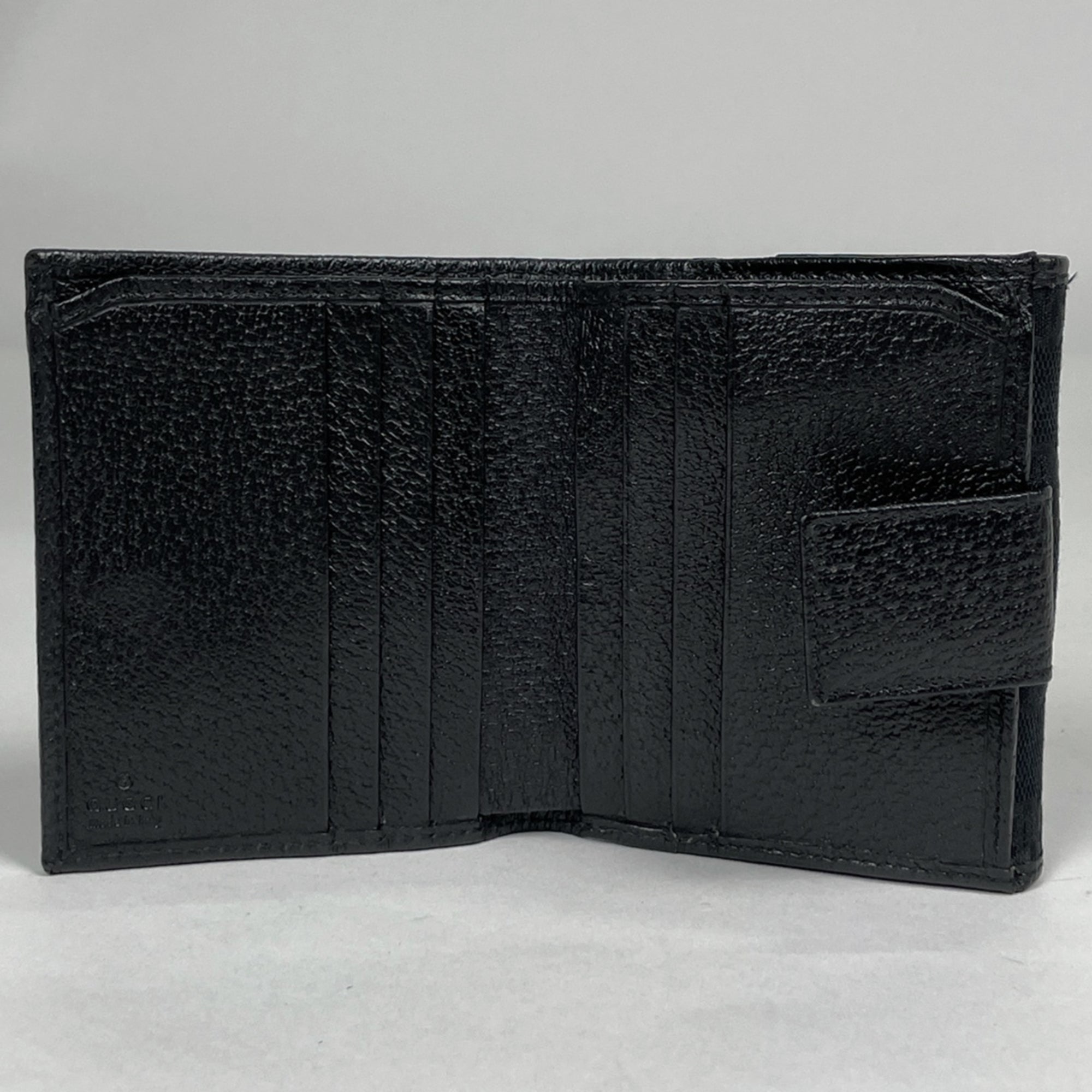 Gucci Black Gg Canvas Leather Wallet (Bi-Fold) (Pre-Owned)