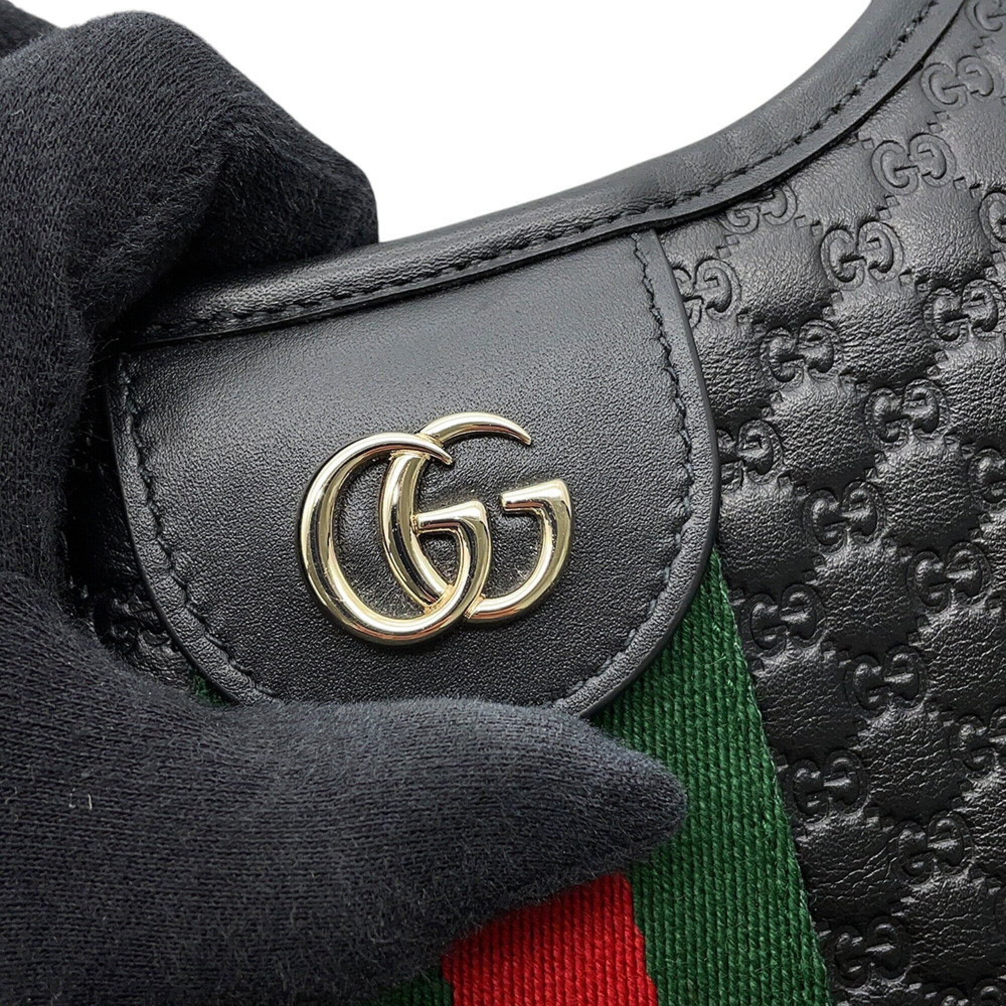 Gucci Black Leather Handbag Tote Bag (Pre-Owned)