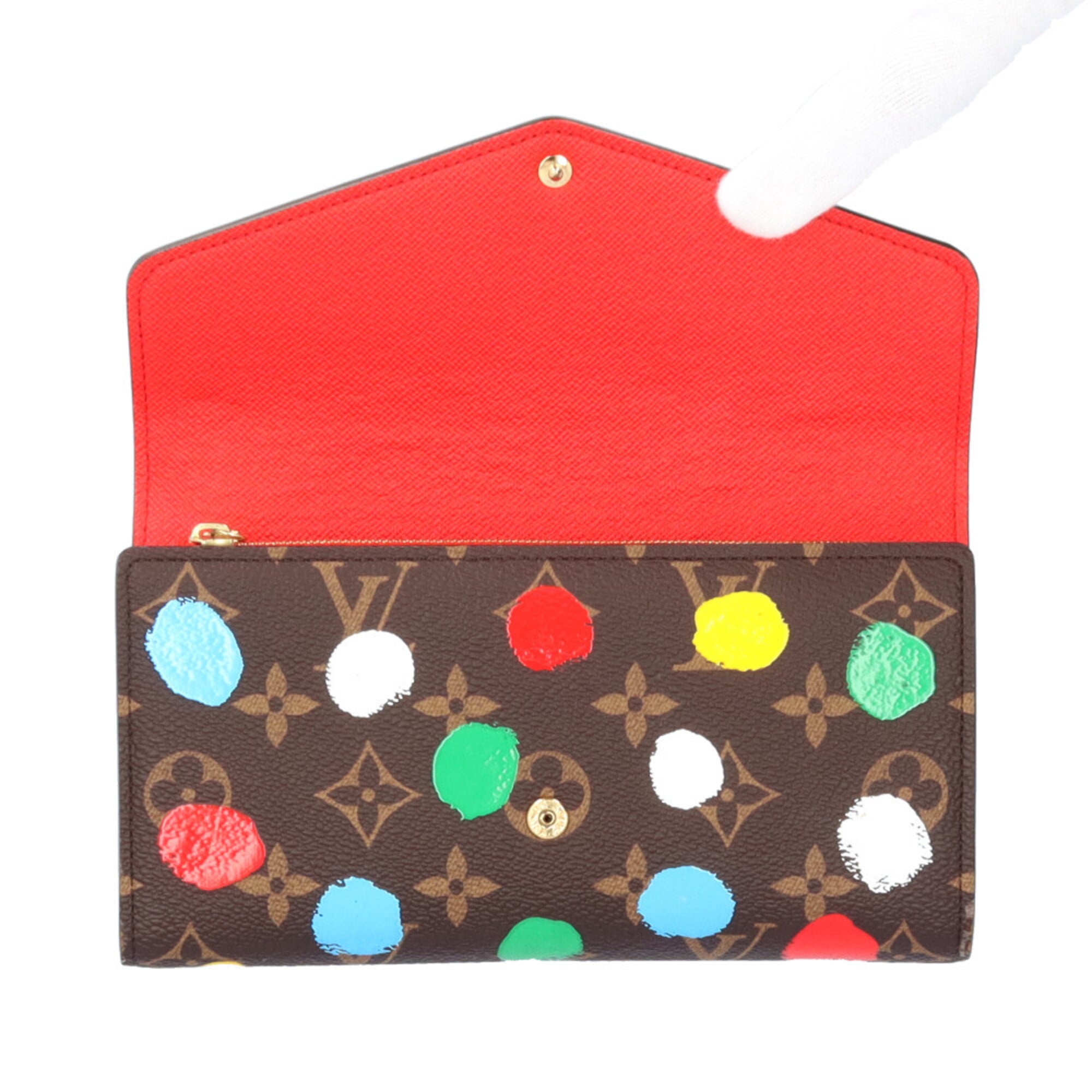Louis Vuitton Dot Infinity (Yayoi Kusama) Brown Multi-Color Monogram Long Wallet (Bi-Fold) (Pre-Owned)