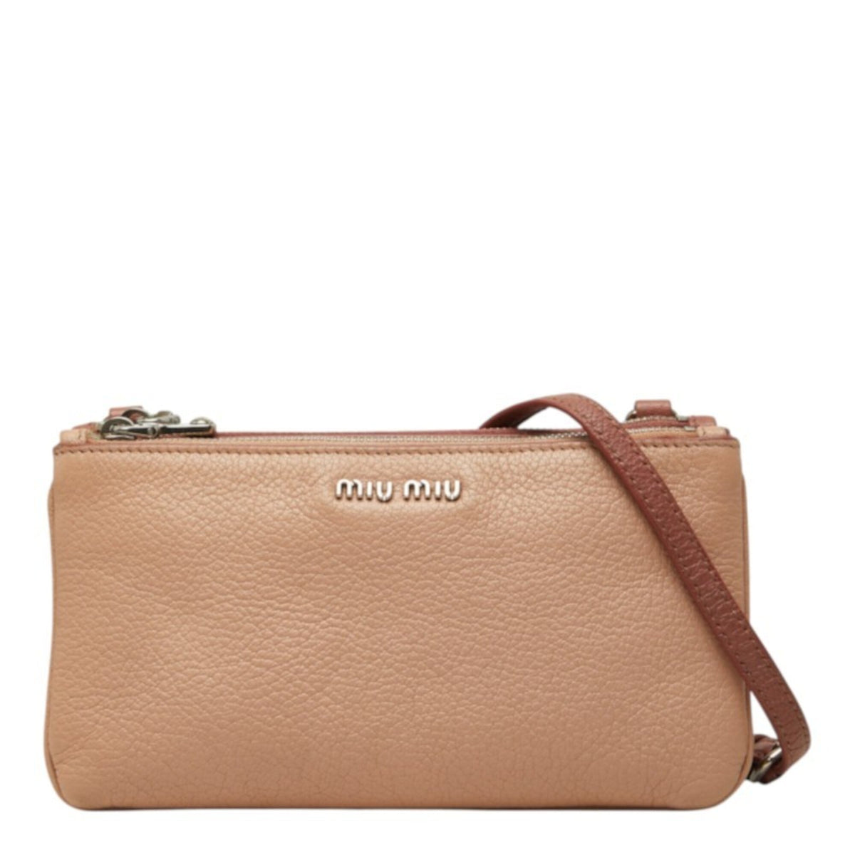 Miu Miu Pink Leather Metal Shoulder Bag (Pre-Owned)
