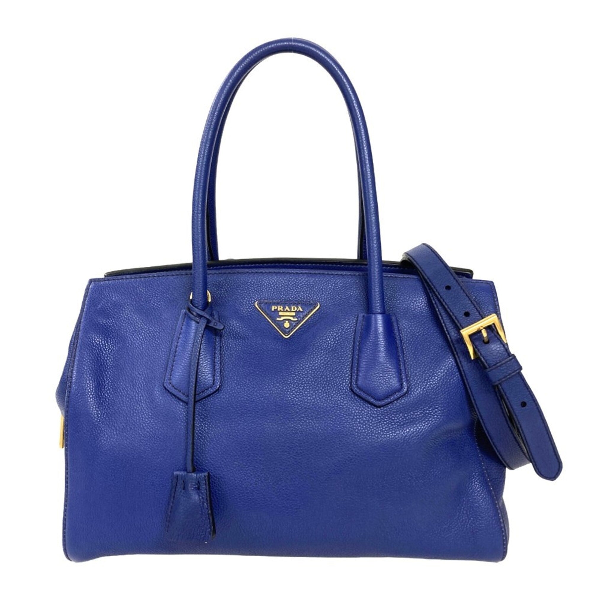 Prada Blue Leather Handbag (Pre-Owned)