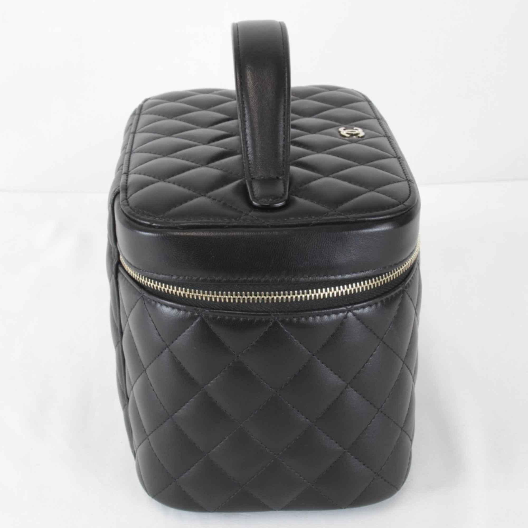 Chanel Black Leather Vanity Bag (Pre-Owned)