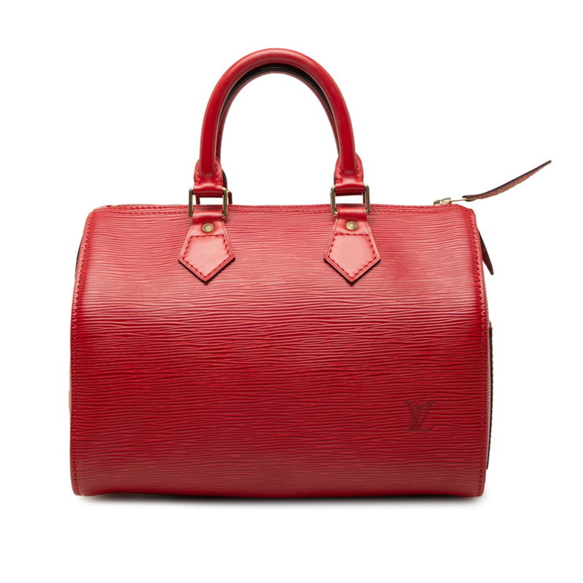 Louis Vuitton Epi Castilian Red Leather Boston Bag Handbag (Pre-Owned)