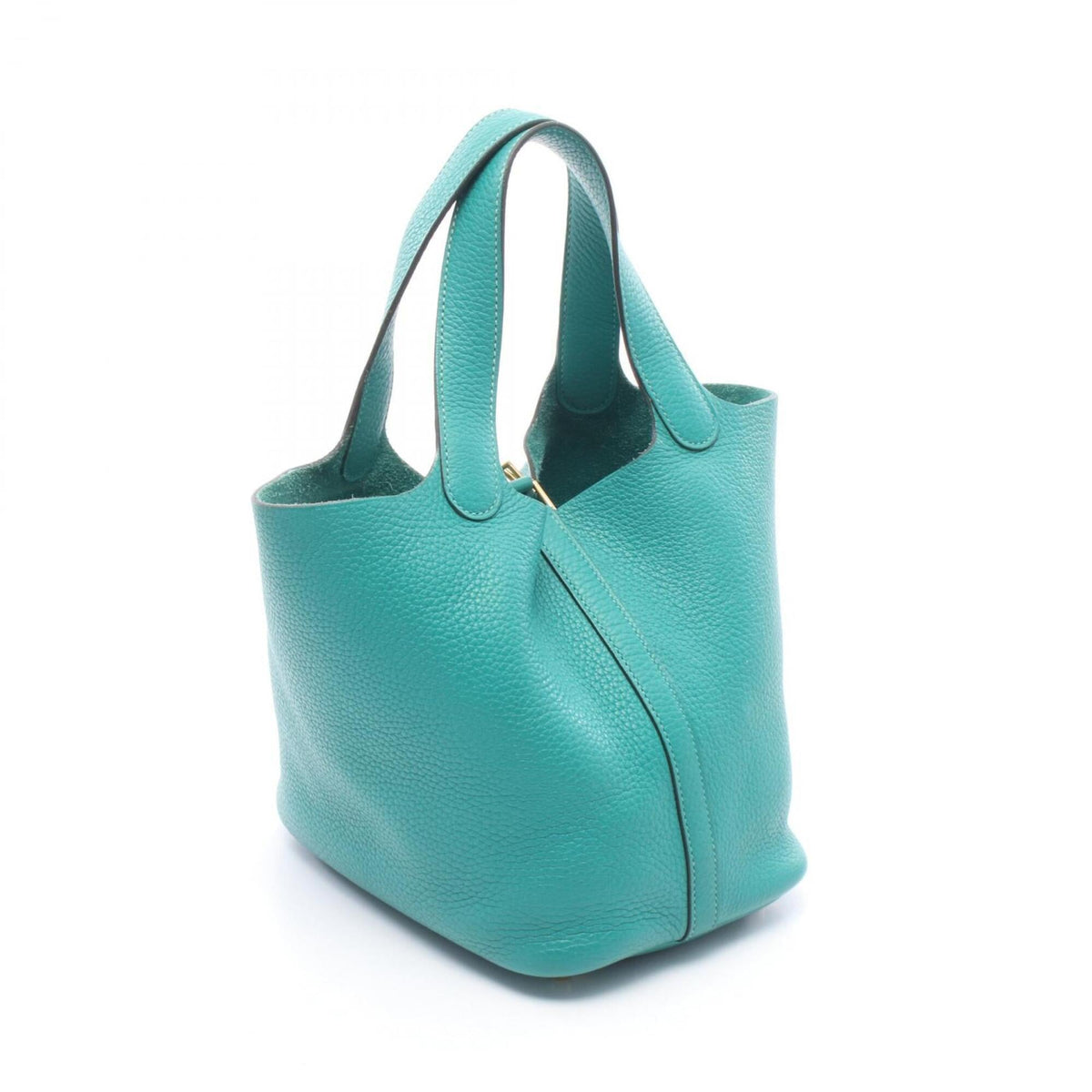 Hermes Green Taurillon Clemence Leather Leather Handbag (Pre-Owned)