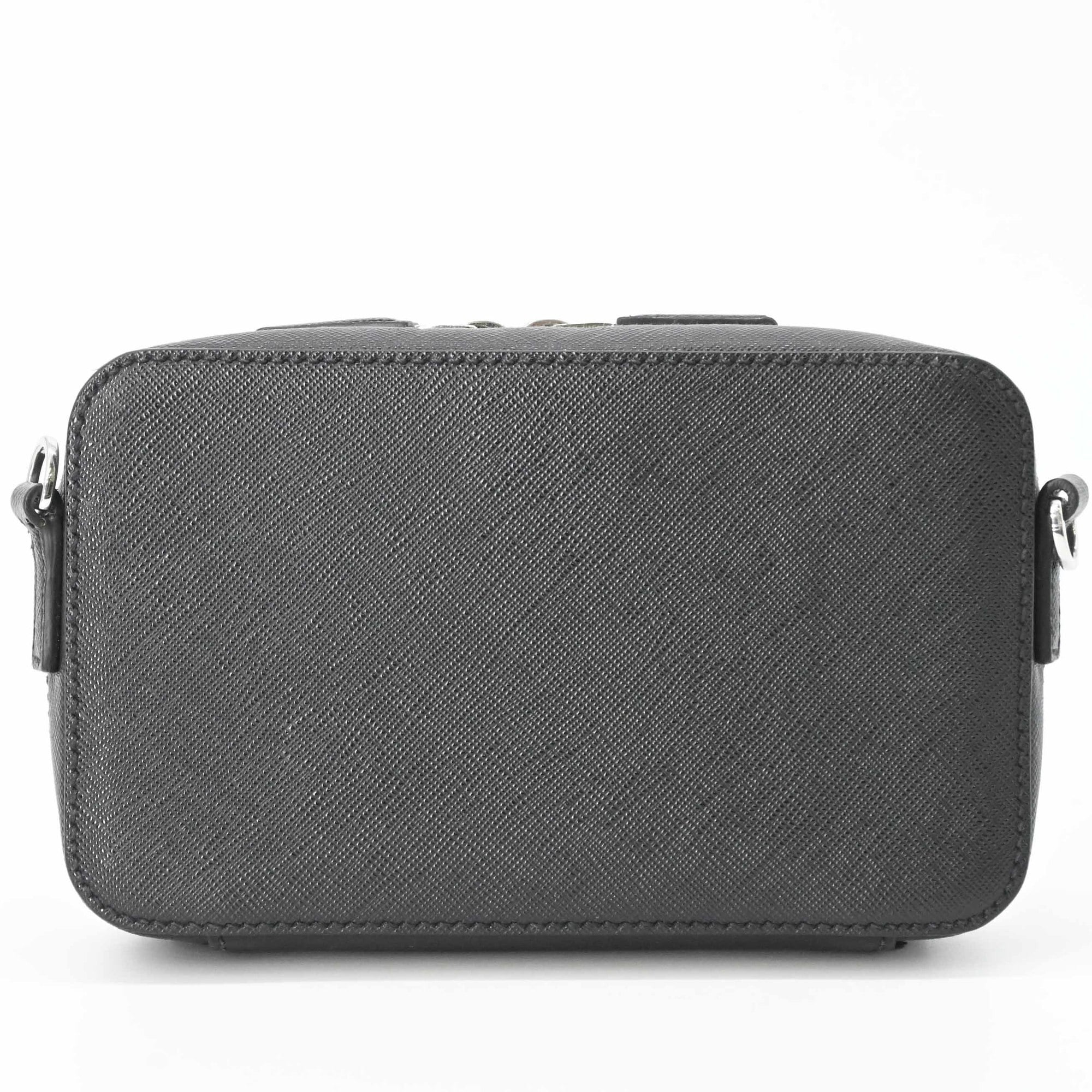 Prada Black Saffiano Triangle Shoulder Bag (Pre-Owned)