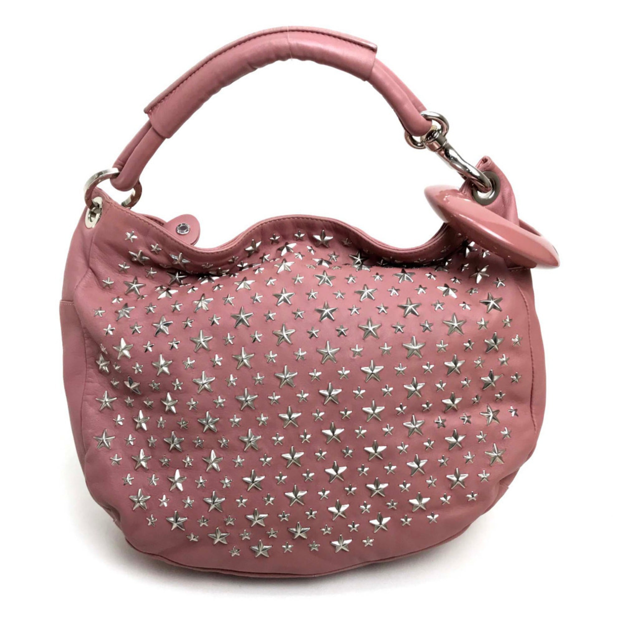 Jimmy Choo Pink Metal Leather Handbag Shoulder Bag (Pre-Owned)