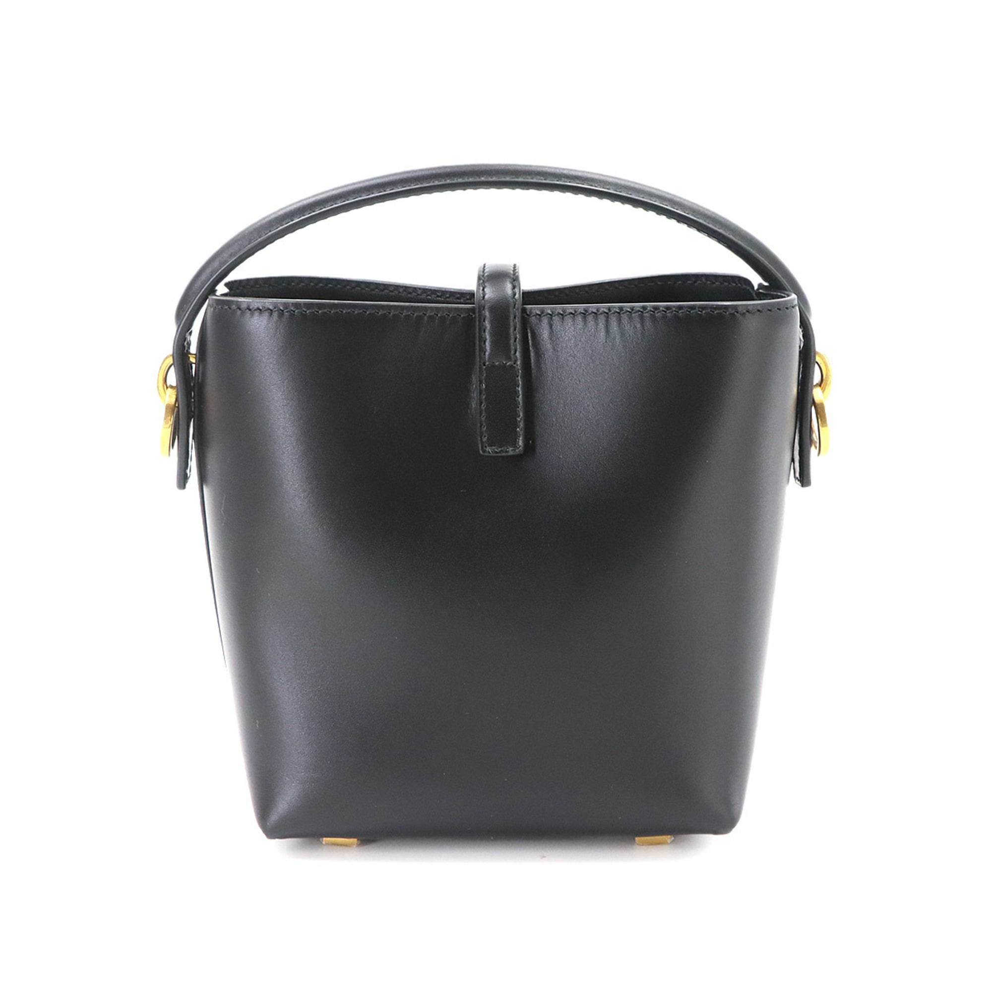 Saint Laurent Black Leather Handbag Shoulder Bag (Pre-Owned)