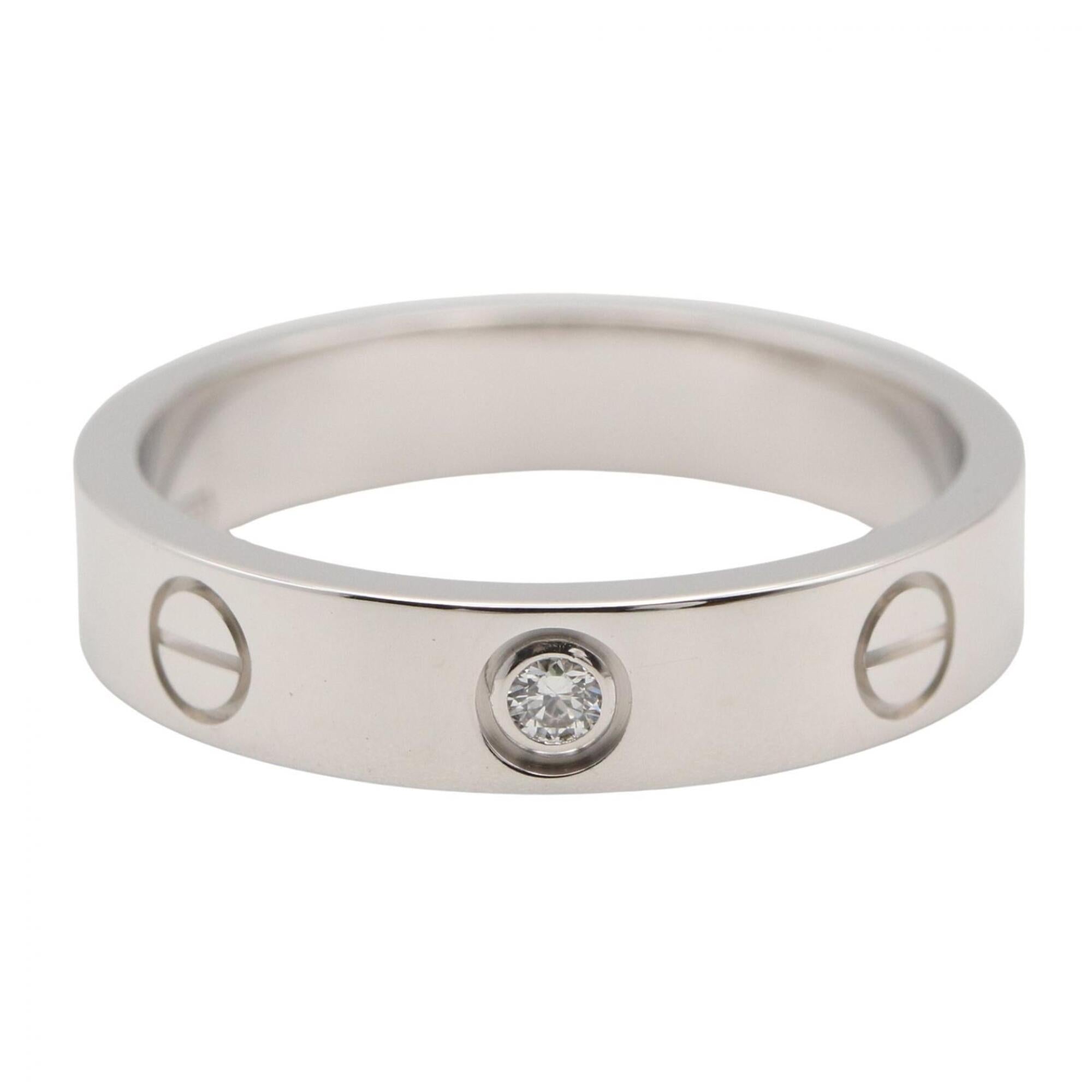 Cartier Silver Clear White Gold (18K) Band Ring (Pre-Owned)