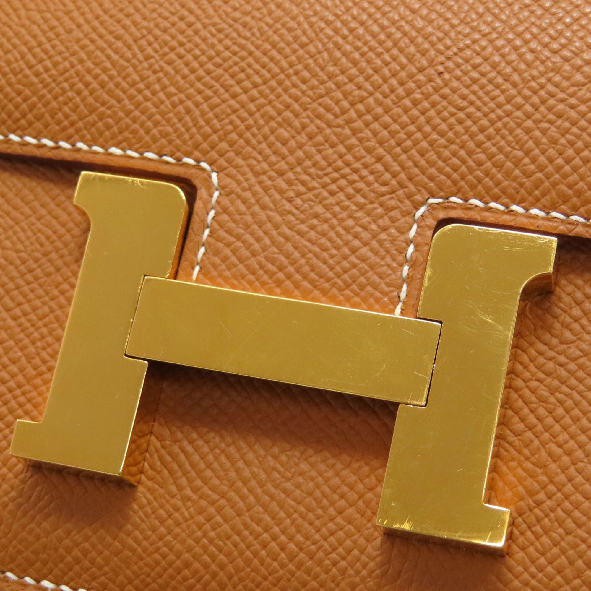 Hermes Gold Epsom Leather Shoulder Bag (Pre-Owned)