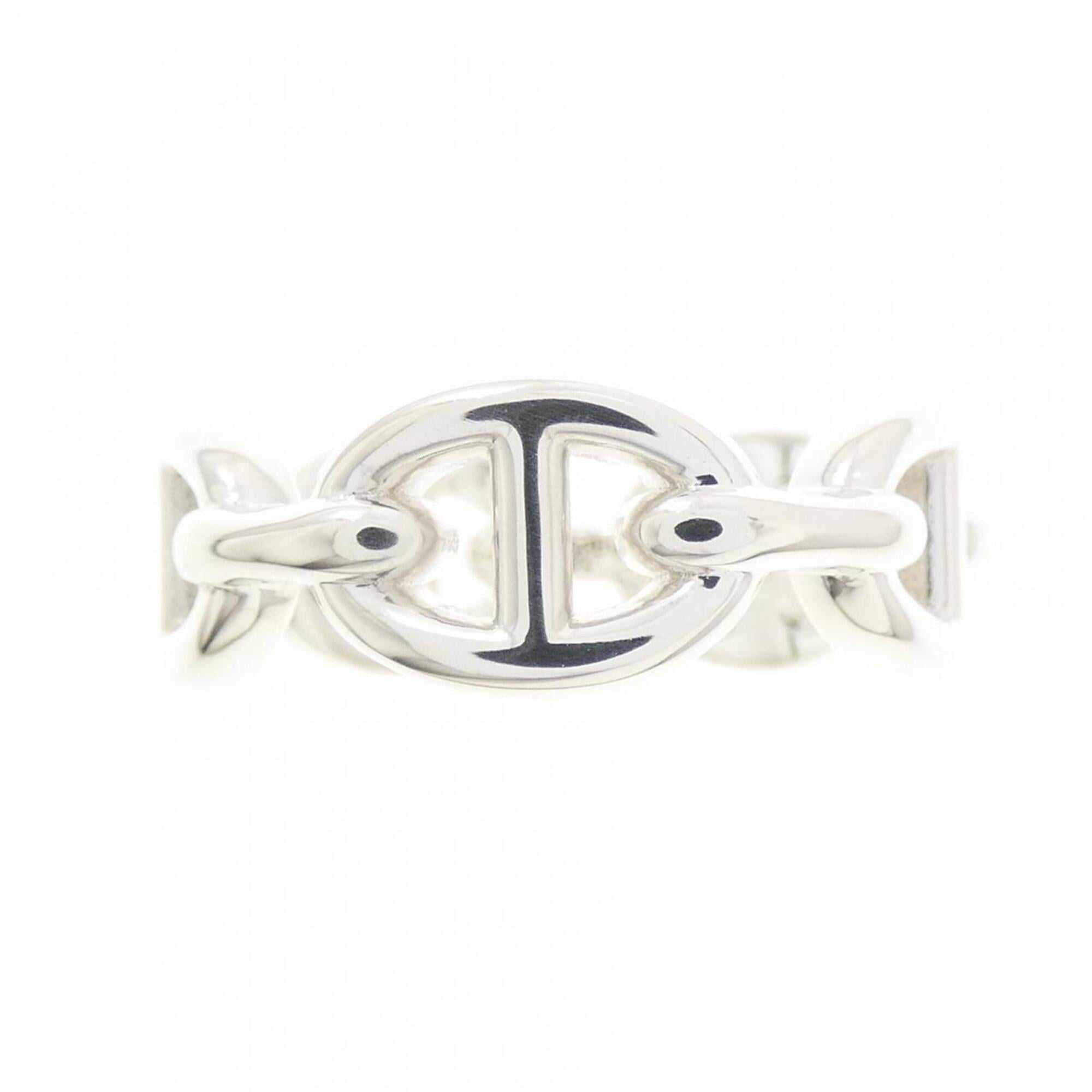 Hermes Silver 925 Band Ring (Pre-Owned)
