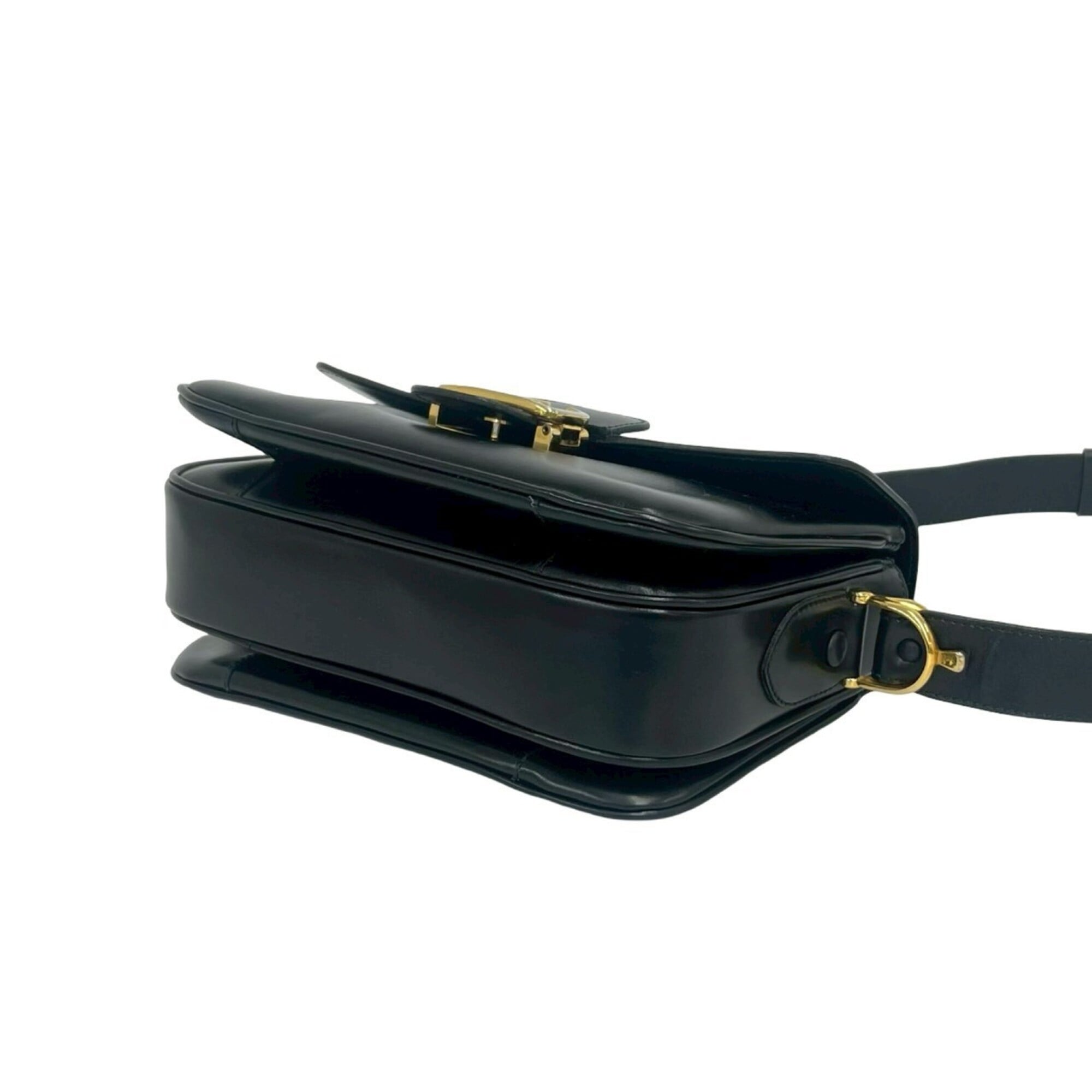 Celine Black Leather Pochette Shoulder Bag (Pre-Owned)