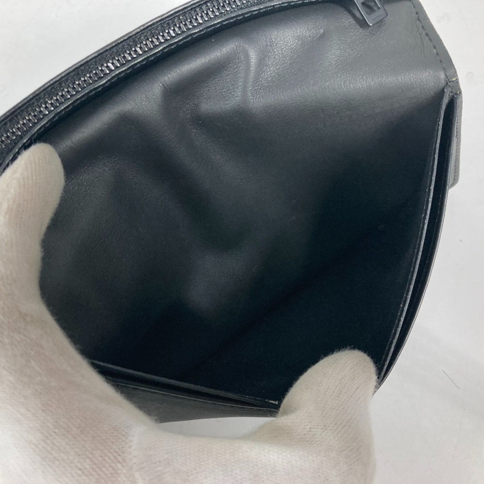 Louis Vuitton Black Leather Long Wallet (Bi-Fold) (Pre-Owned)