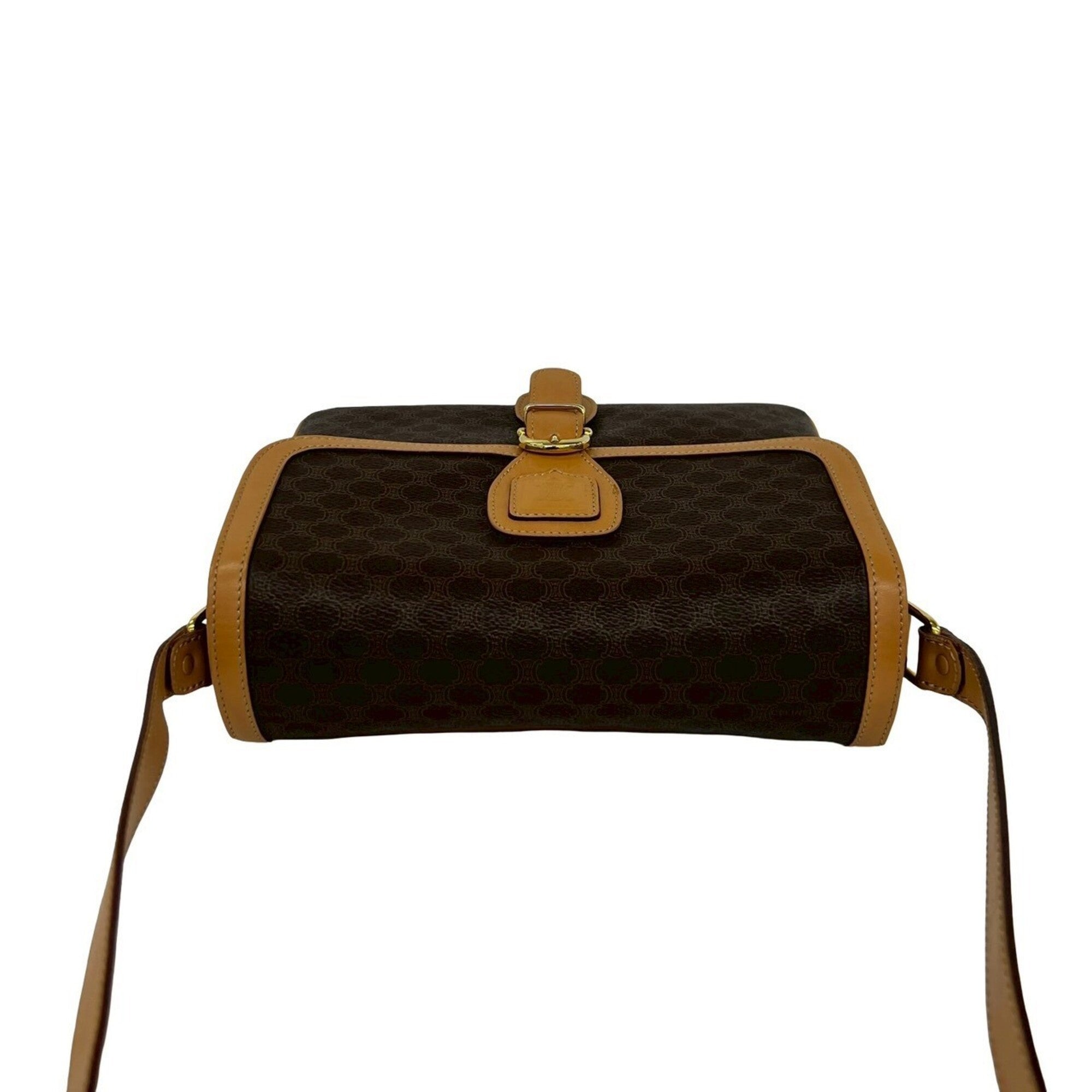 Celine Brown Leather Pvc Pochette Shoulder Bag (Pre-Owned)