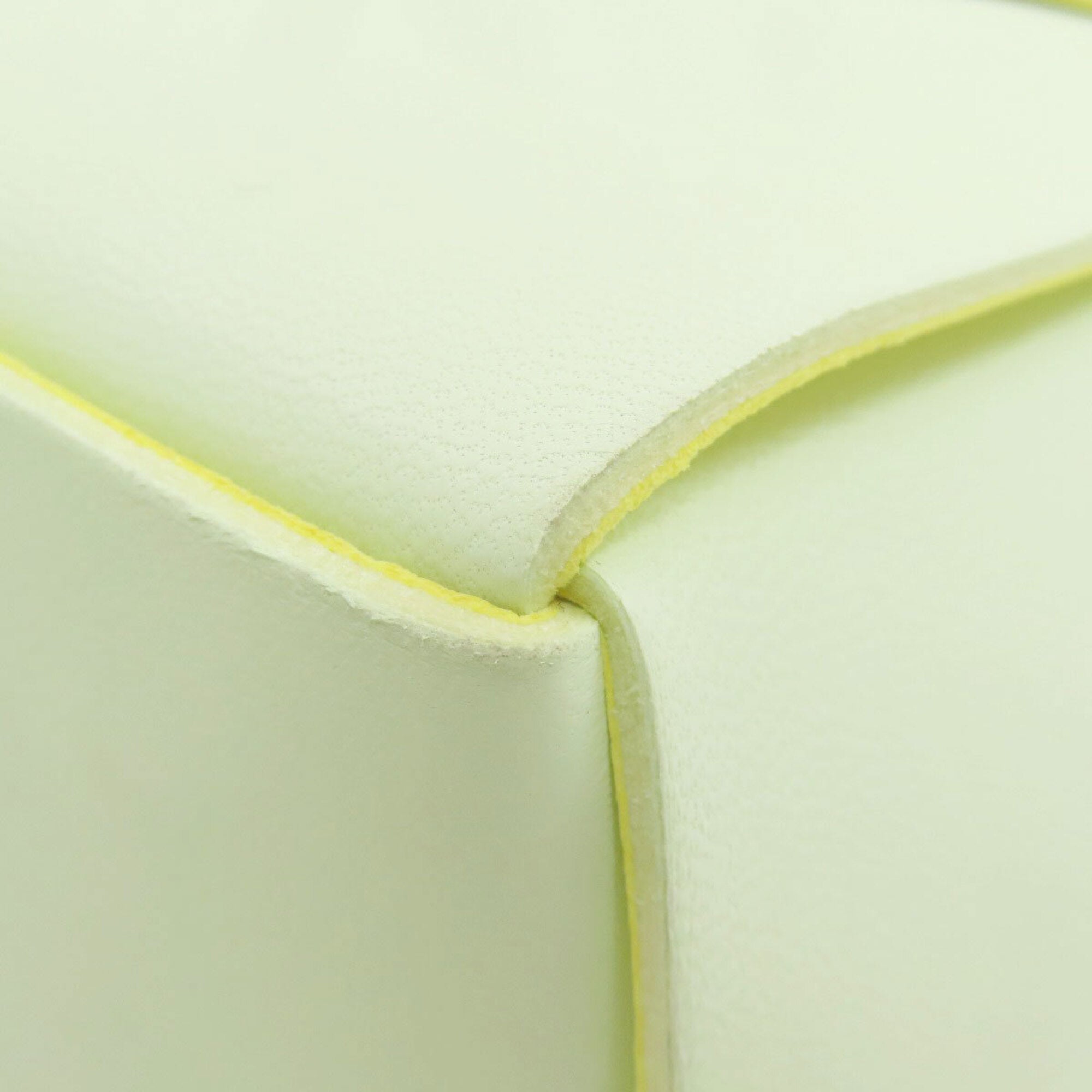 Bottega Veneta Green White Leather Handbag Pouch (Pre-Owned)