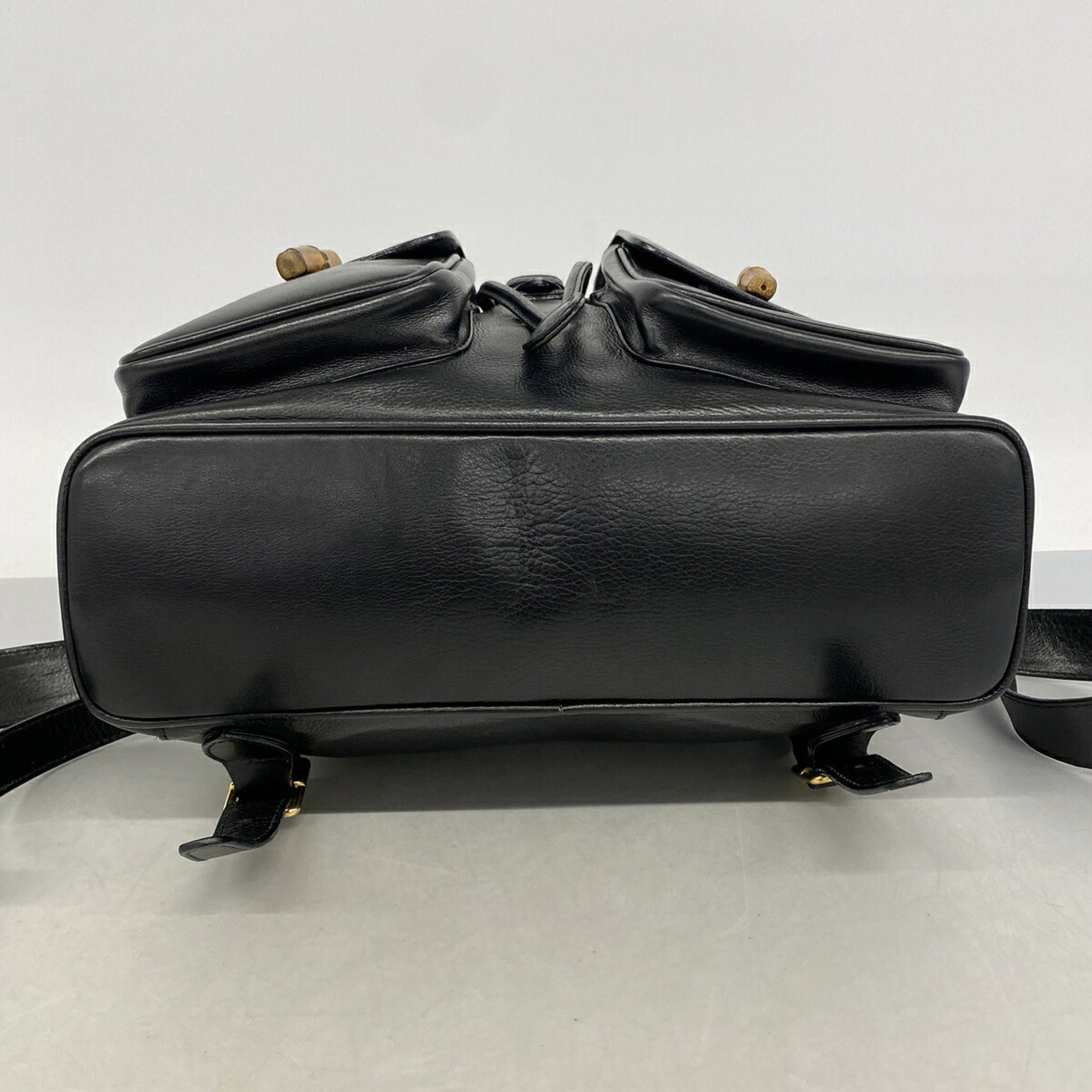 Gucci Black Leather Backpack (Pre-Owned)