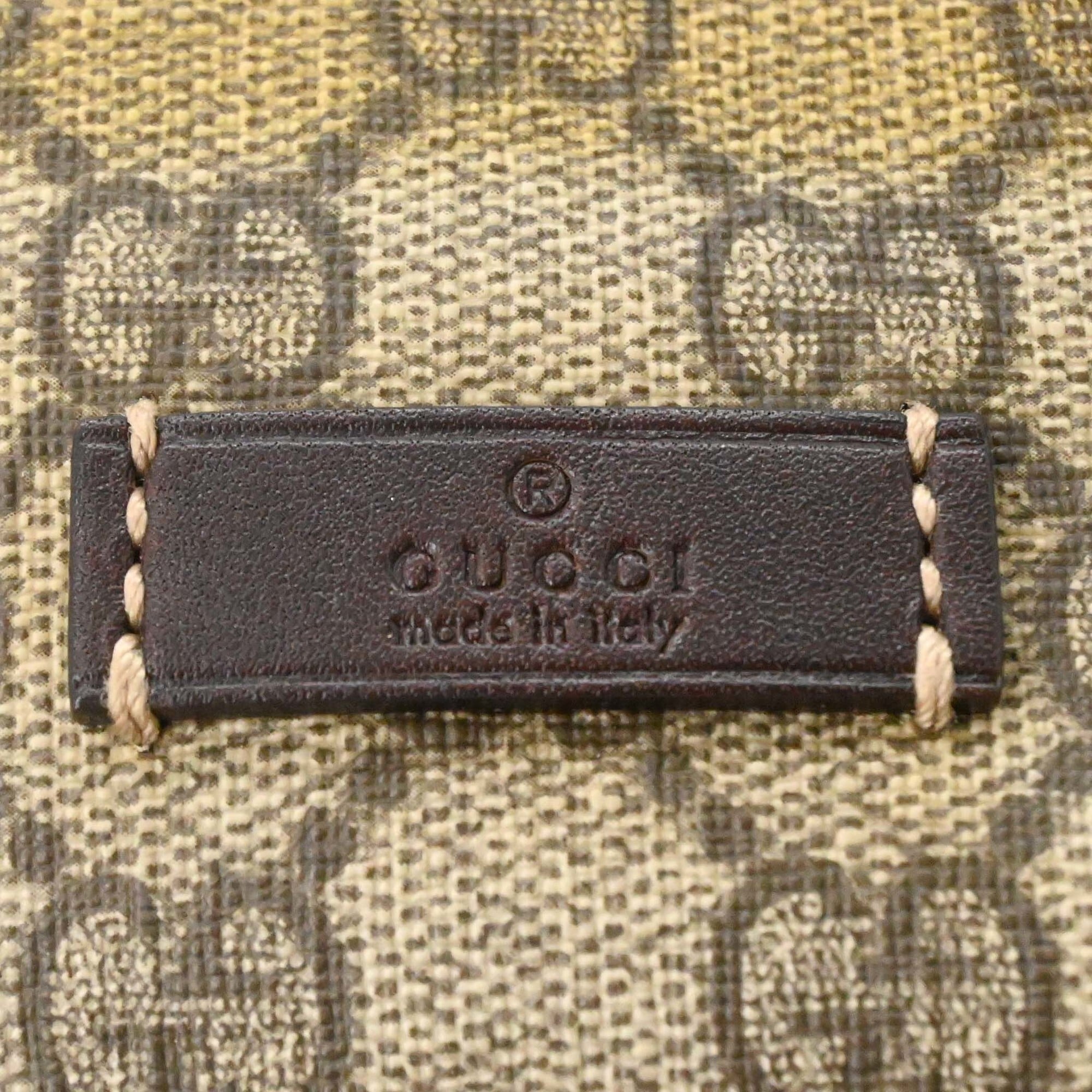 Gucci Beige Brown Pvc Leather Shoulder Bag (Pre-Owned)
