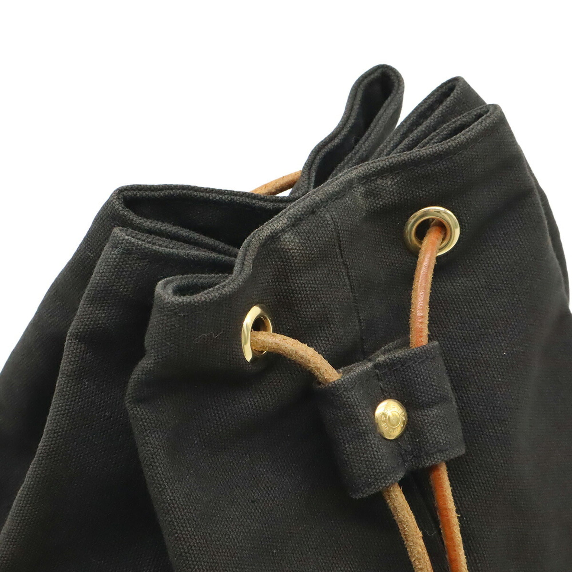 Hermes Black Canvas Shoulder Bag (Pre-Owned)