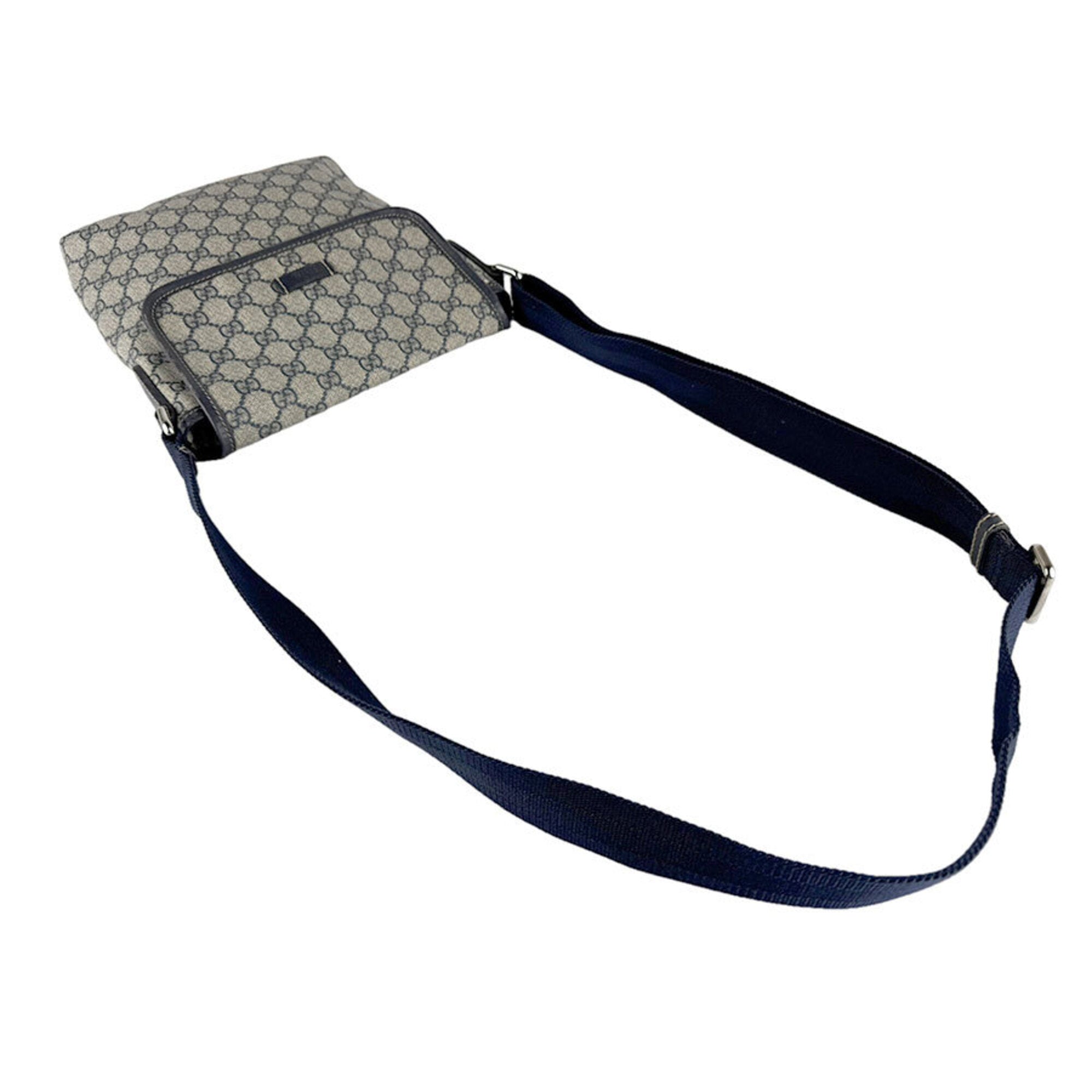 Gucci Navy Gg Supreme Shoulder Bag (Pre-Owned)