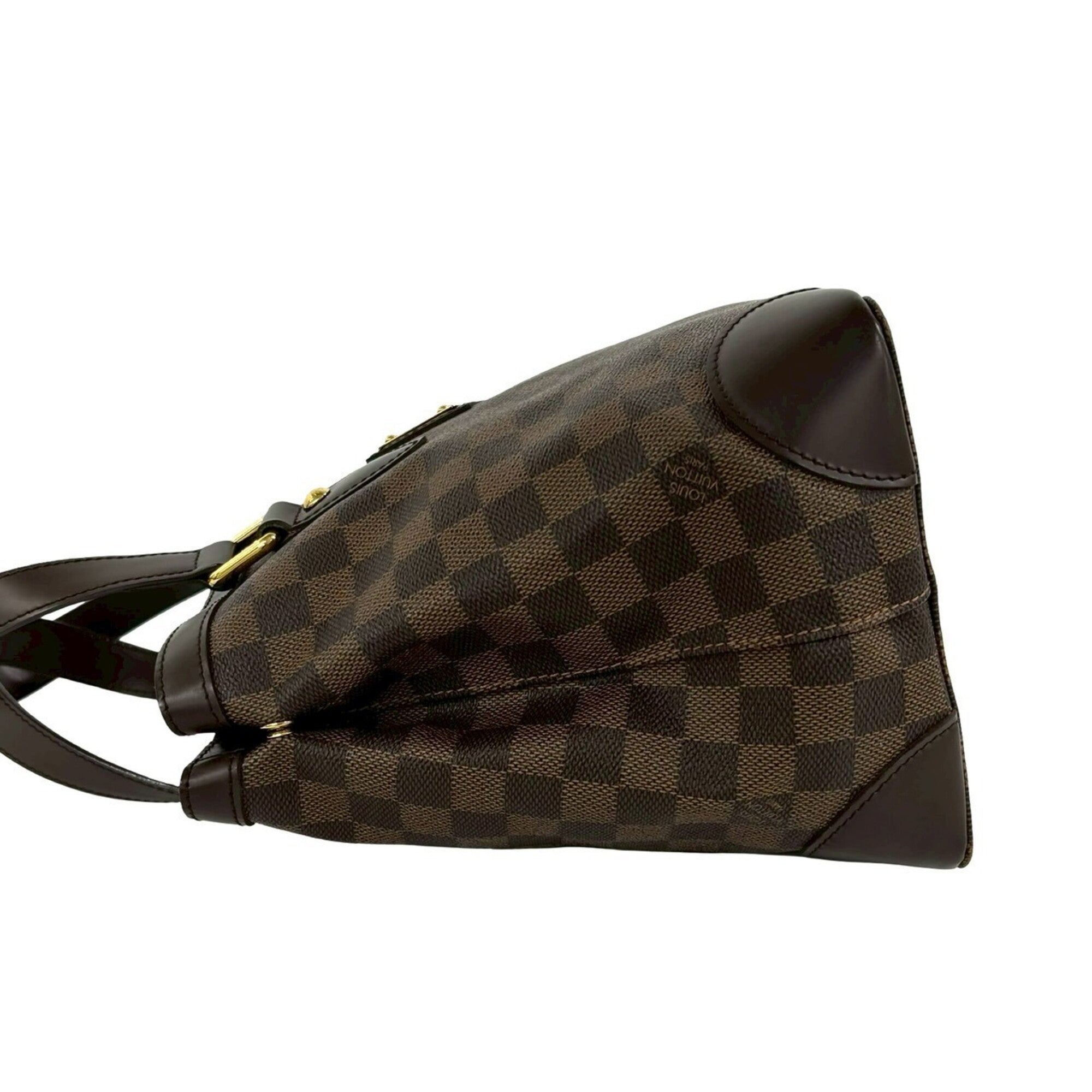 Louis Vuitton Brown Leather Pvc Handbag Tote Bag (Pre-Owned)