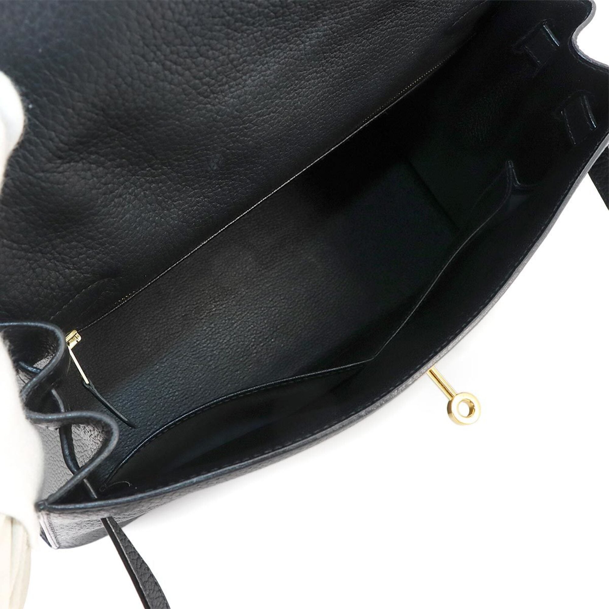 Hermes Black Togo Leather Handbag (Pre-Owned)