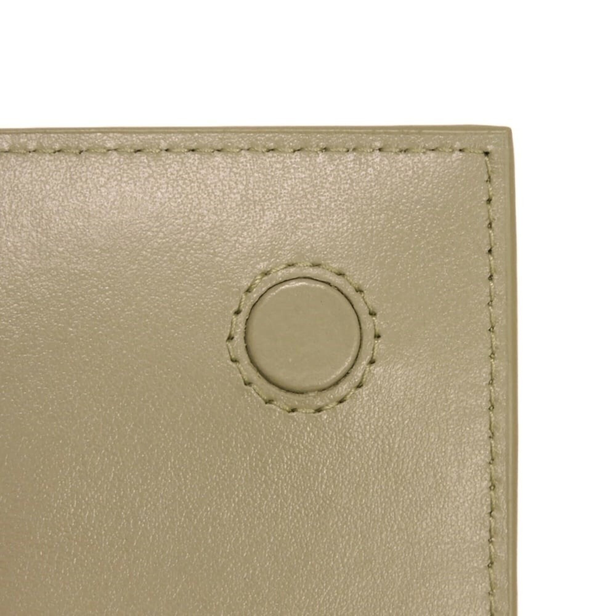 Bottega Veneta Green Intrecciato Long Wallet (Bi-Fold) (Pre-Owned)