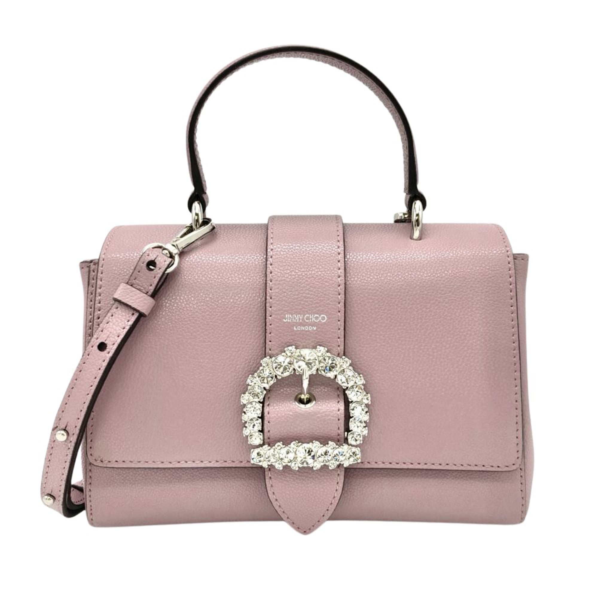 Jimmy Choo Purple Leather Handbag Shoulder Bag (Pre-Owned)
