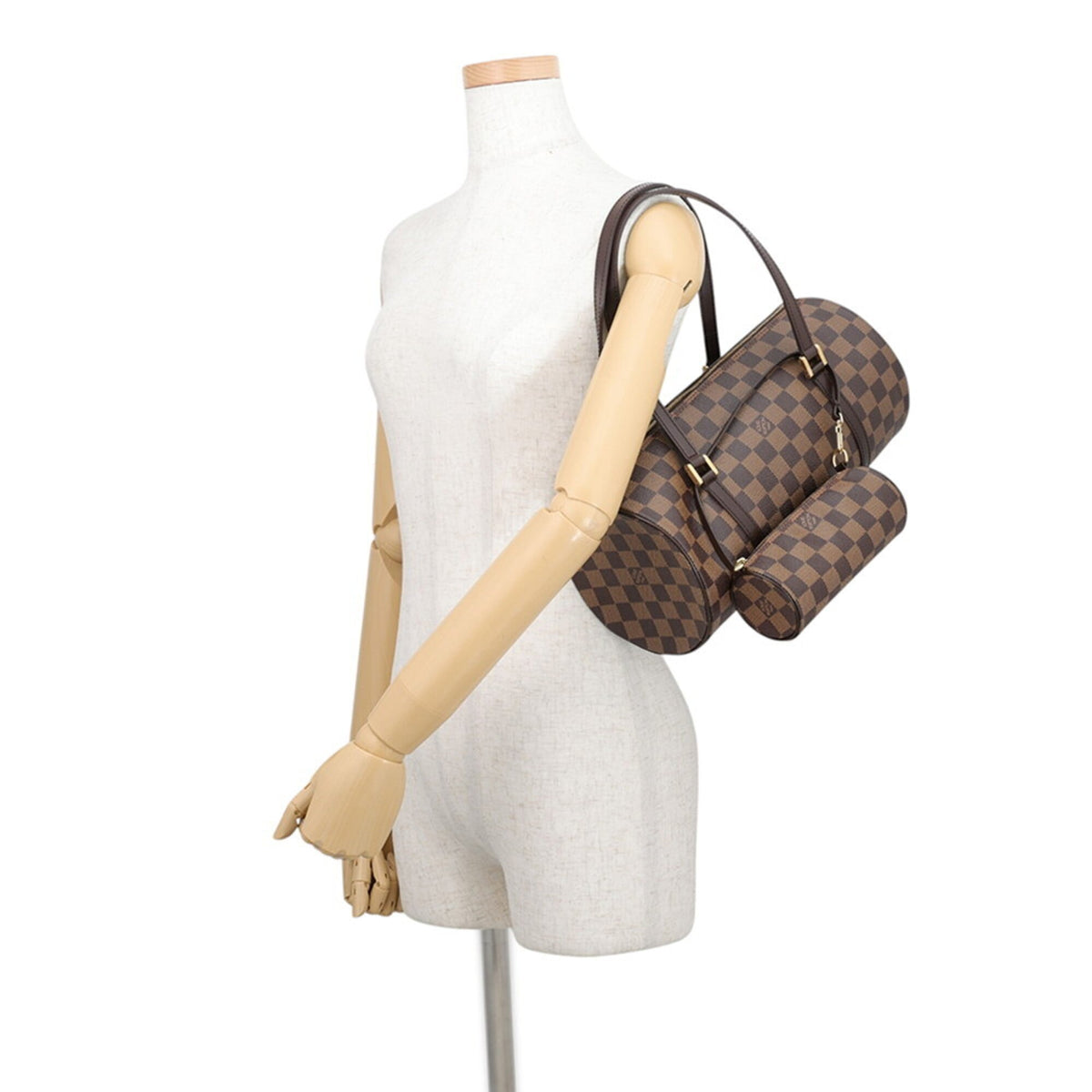 Louis Vuitton Damier Damier Canvas Ebene Red Color Handbag (Pre-Owned)