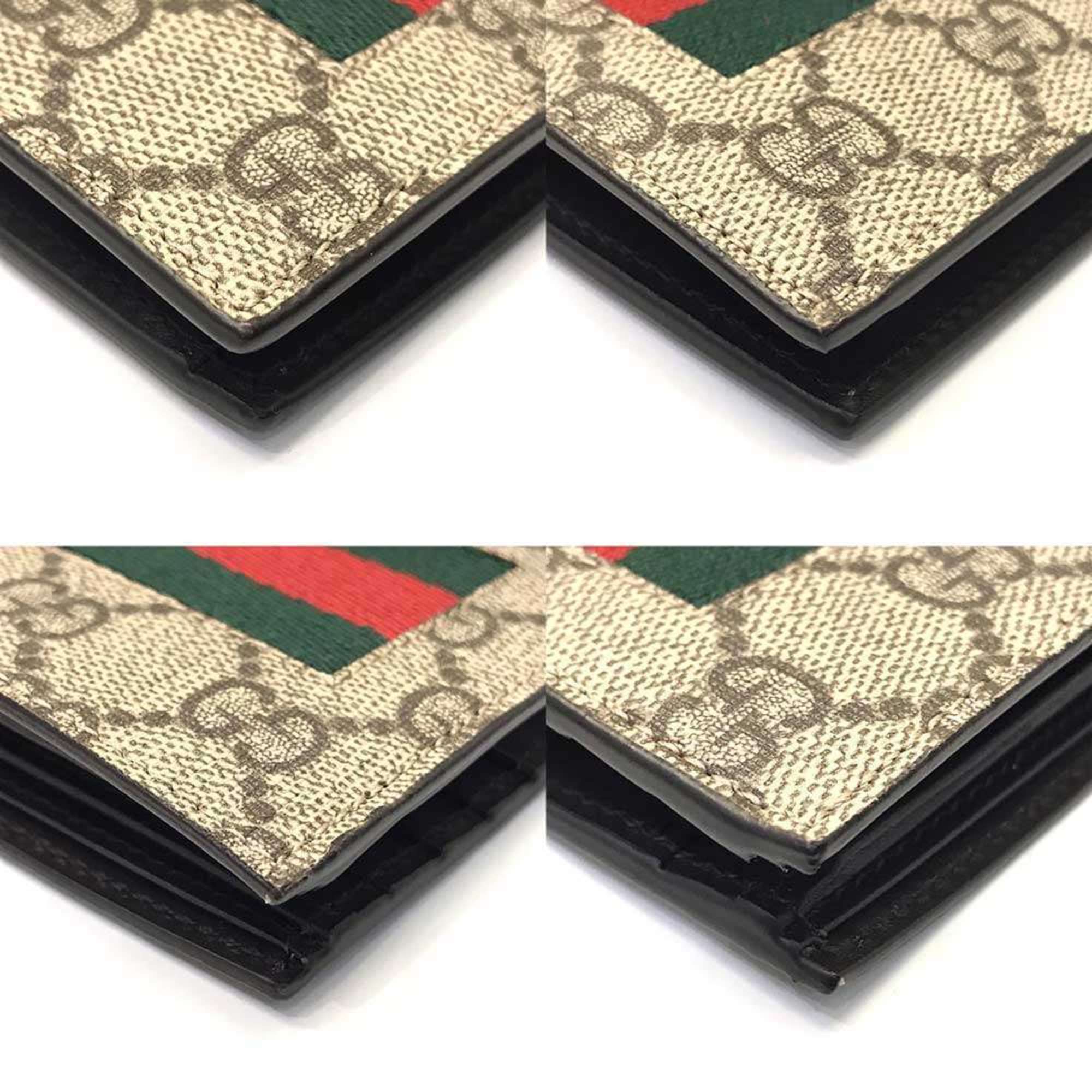 Gucci Gg Supreme Gg Supreme Leather Wallet (Bi-Fold) (Pre-Owned)