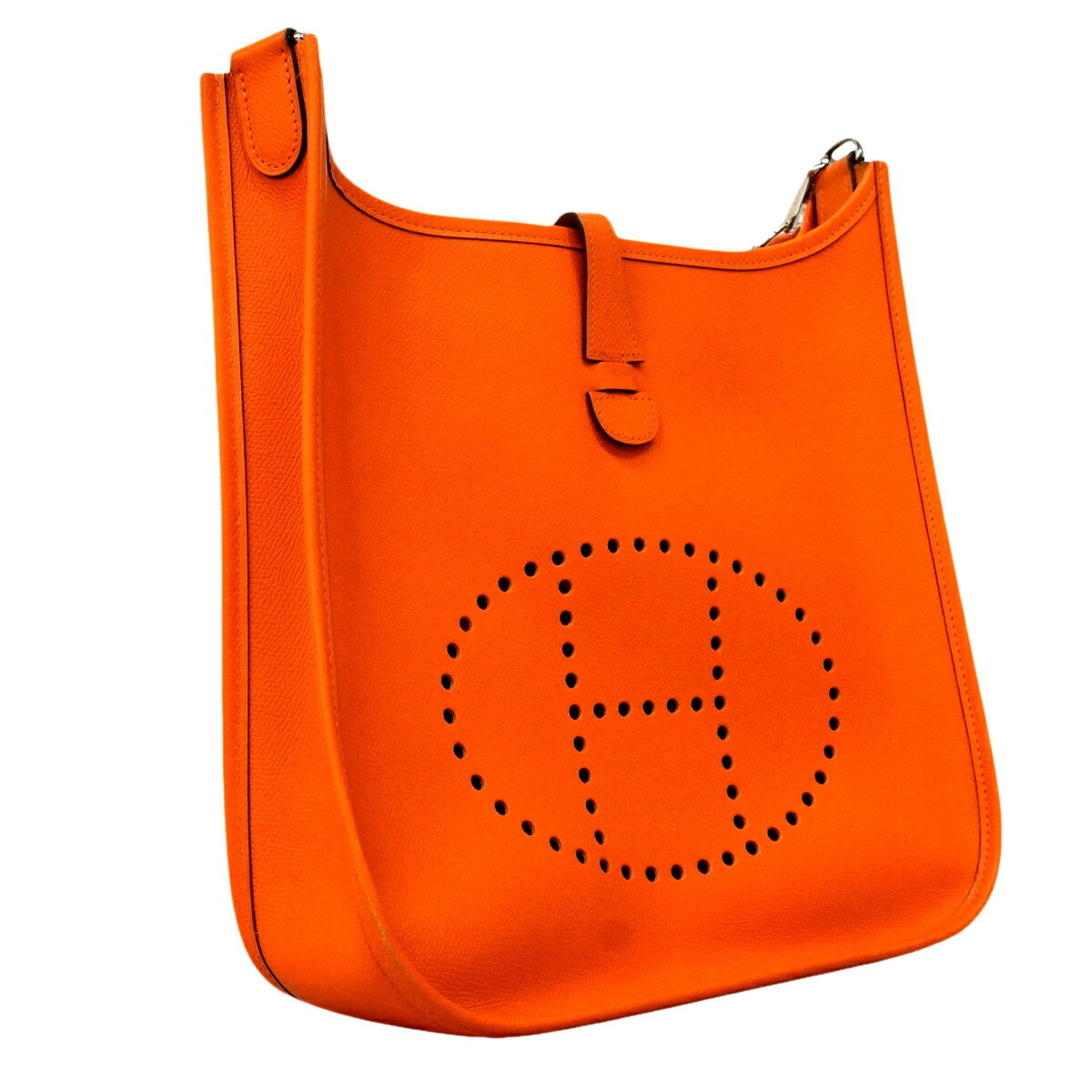 Hermes Orange Leather Shoulder Bag (Pre-Owned)