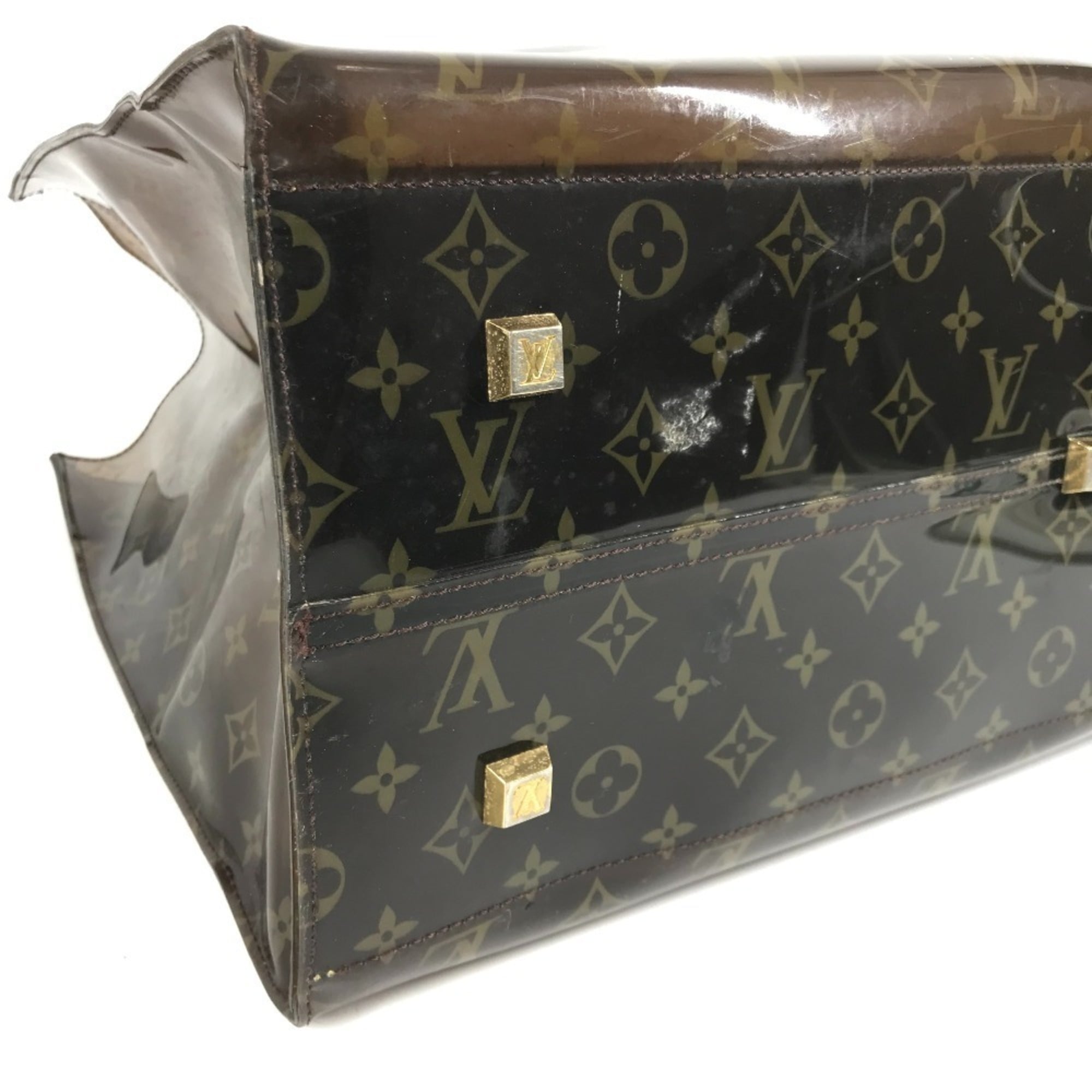 Louis Vuitton Brown Monogram Vinyl Monogram Handbag Pouch Shoulder Bag Tote Bag (Pre-Owned)