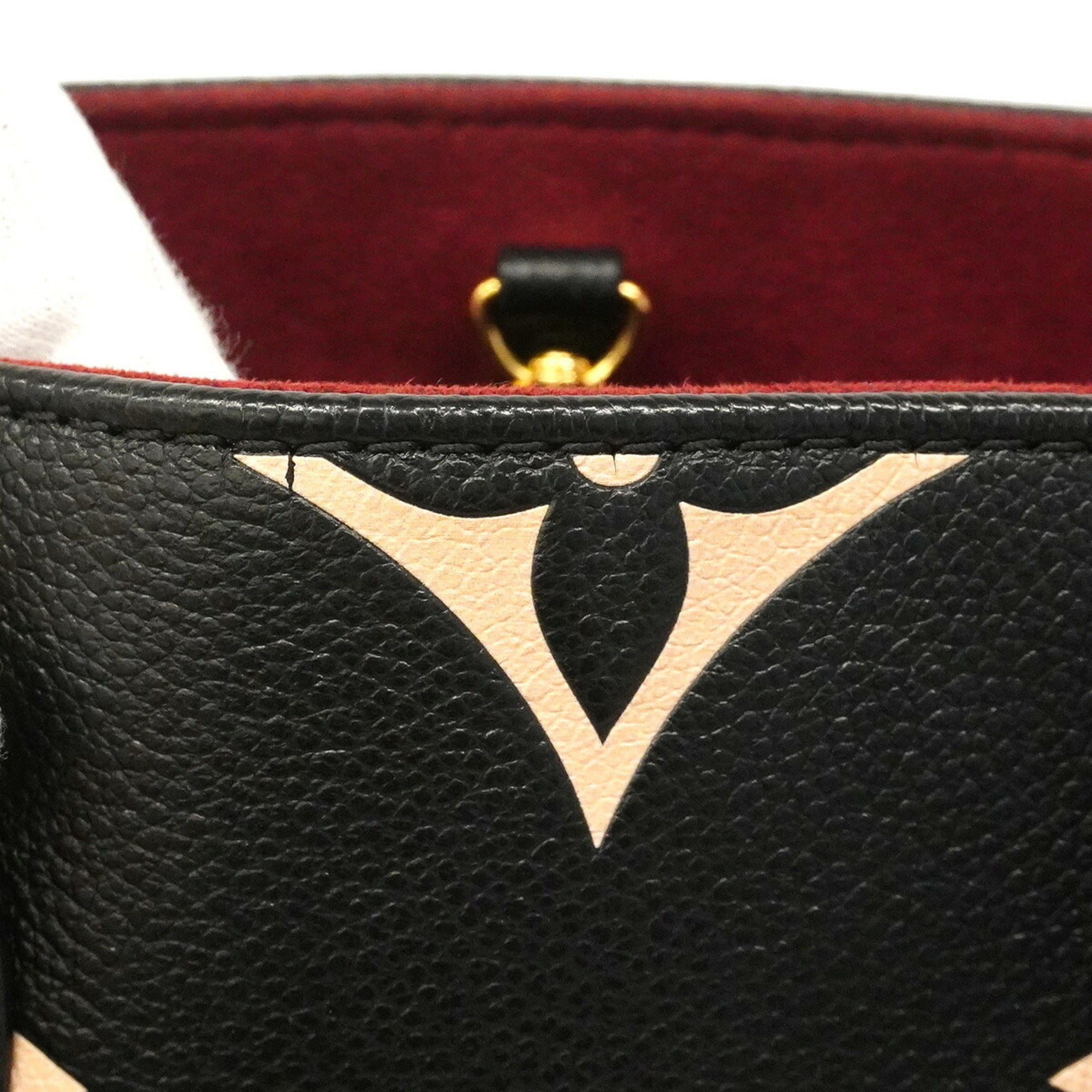 Louis Vuitton Beige Black Handbag (Pre-Owned)